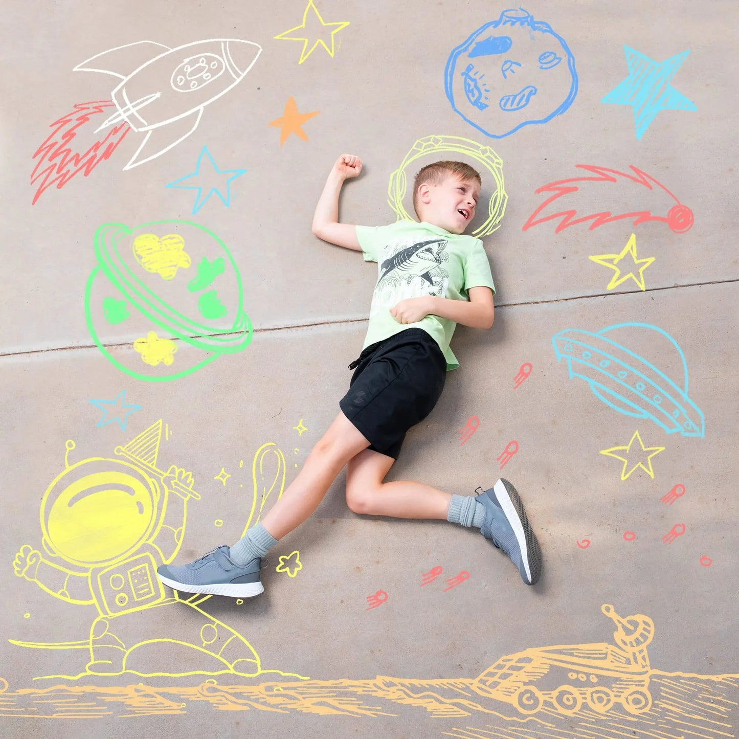 Syncfun 120pcs Sidewalk Chalk For Kids, Washable Chalk For Outdoor Art Play, Painting Toy For Toddler On Chalkboard, Blackboard And Playground