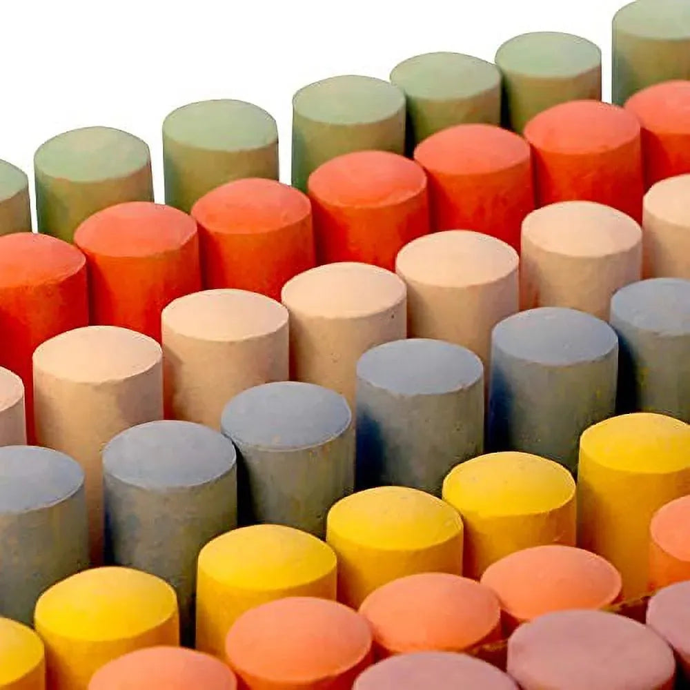 Syncfun 160PCS Washable Sidewalk Chalks for Kids, Non-Toxic Jumbo Chalk for Outdoor Art Play, Painting on Chalkboard, Blackboard and Playground