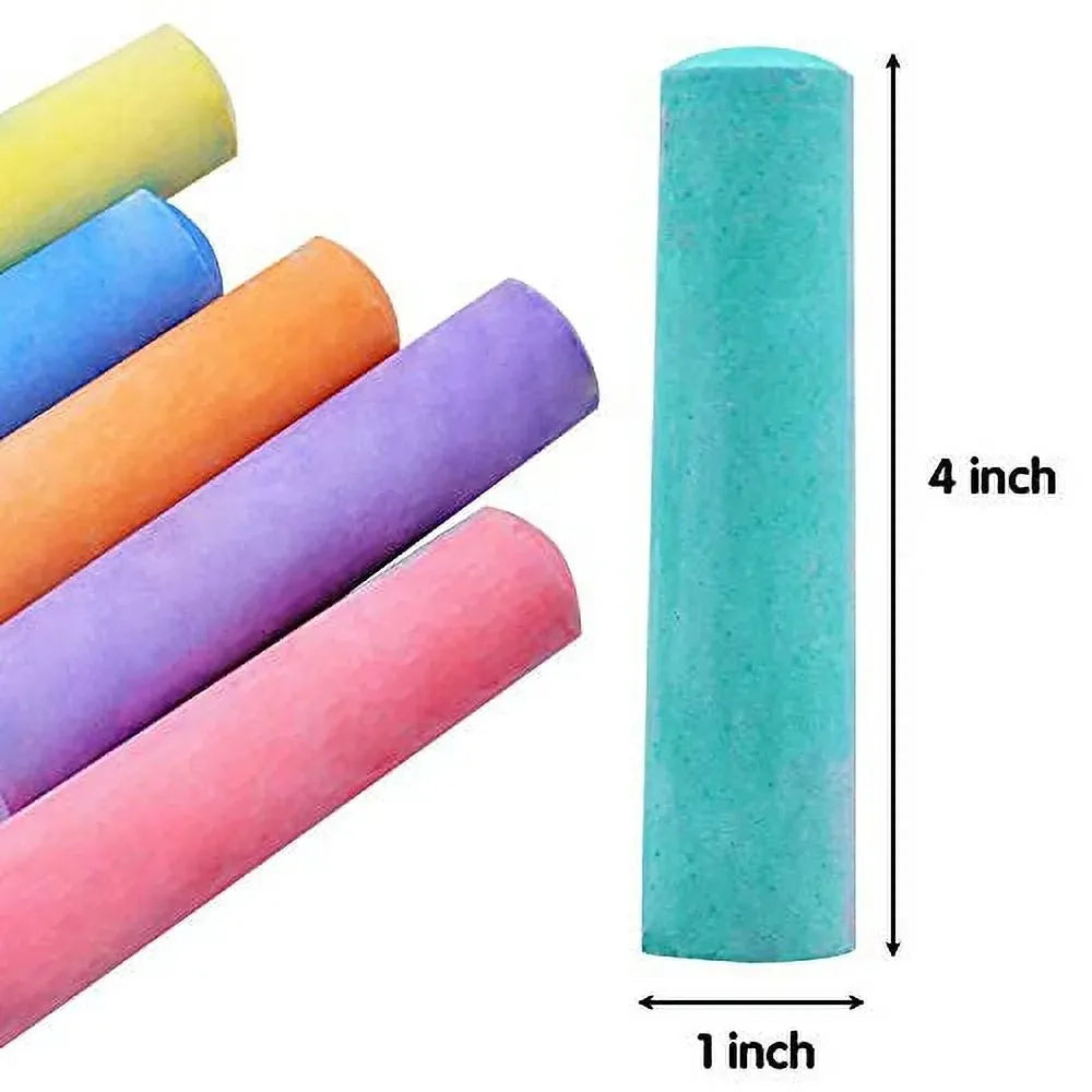 Syncfun 160PCS Washable Sidewalk Chalks for Kids, Non-Toxic Jumbo Chalk for Outdoor Art Play, Painting on Chalkboard, Blackboard and Playground