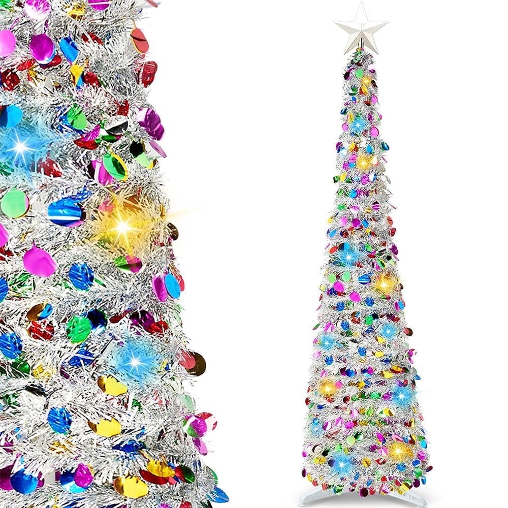 Joyfy 5ft Light Green Pull-Up Christmas Tree