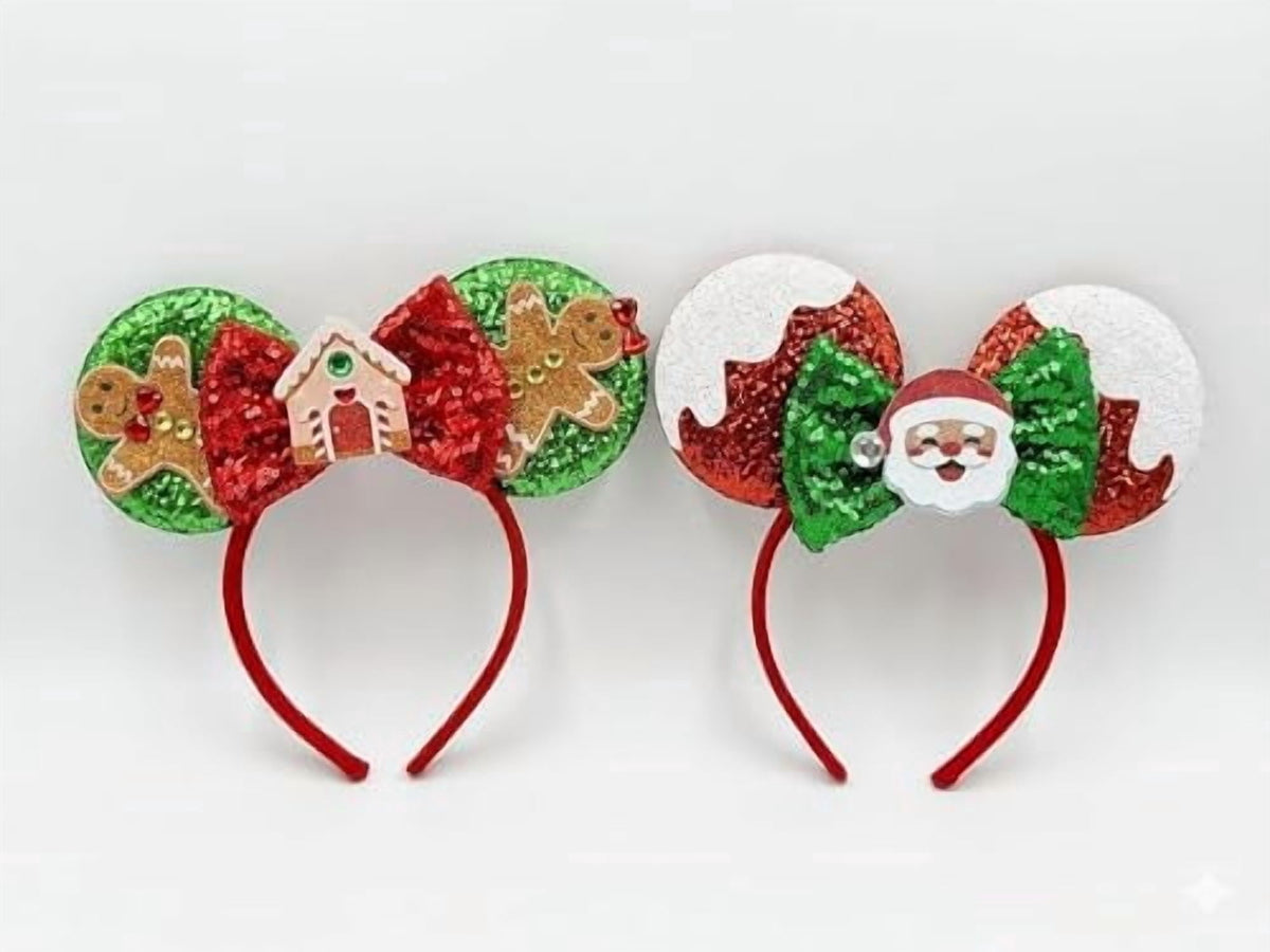 Joyfy Xmas LED Mouse Ears Headbands, 2Pcs