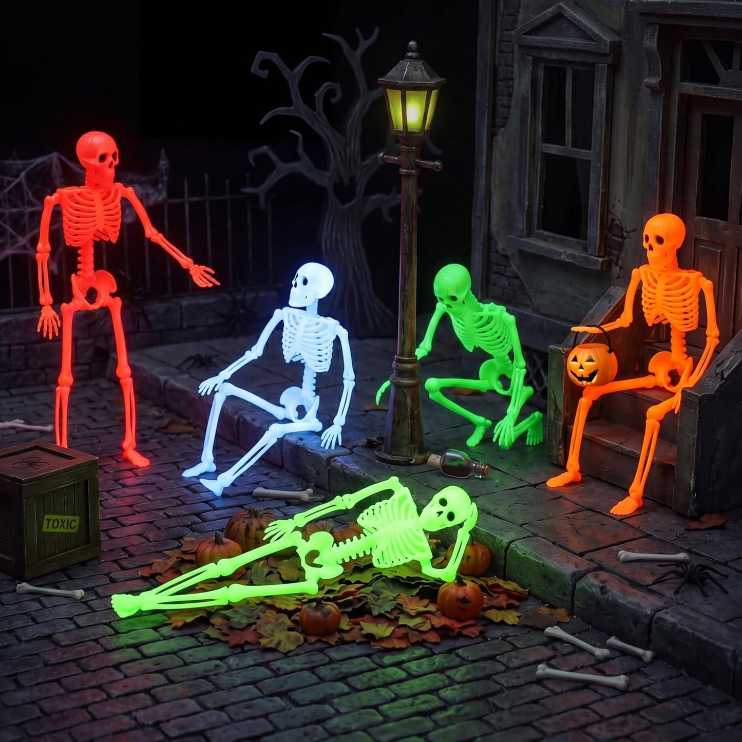 Joyfy 16 Glow in the Dark Skeleton, 5PCS Set