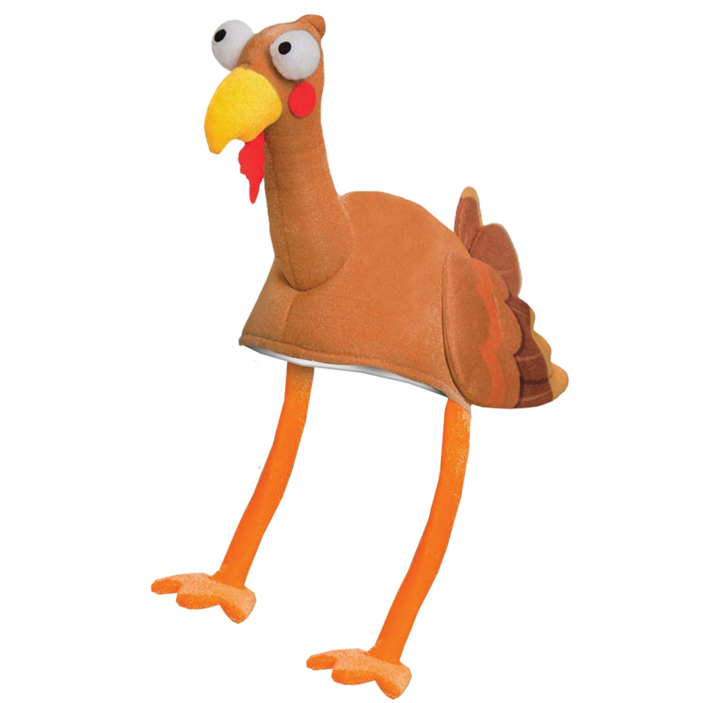 Spooktacular Plush Turkey Gobbler Hat with Long Neck for Happy Thanksgiving Party Costume, Outfit and Dress