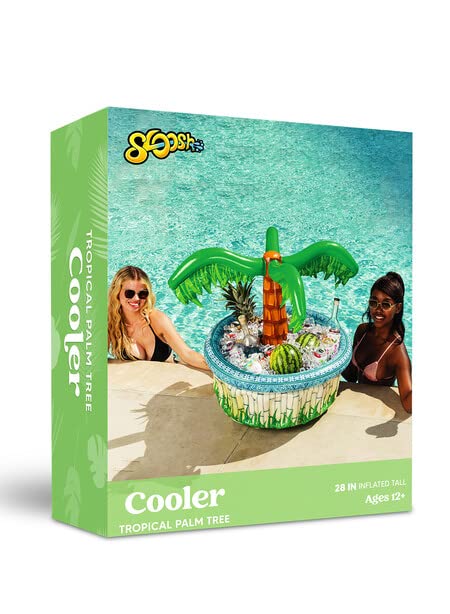 Syncfun Inflatable Palm Tree Cooler, 28" Inflatable Drink Cooler Luau Hawaiian Party Decoration, Beach Pool Party Supplies Accessories