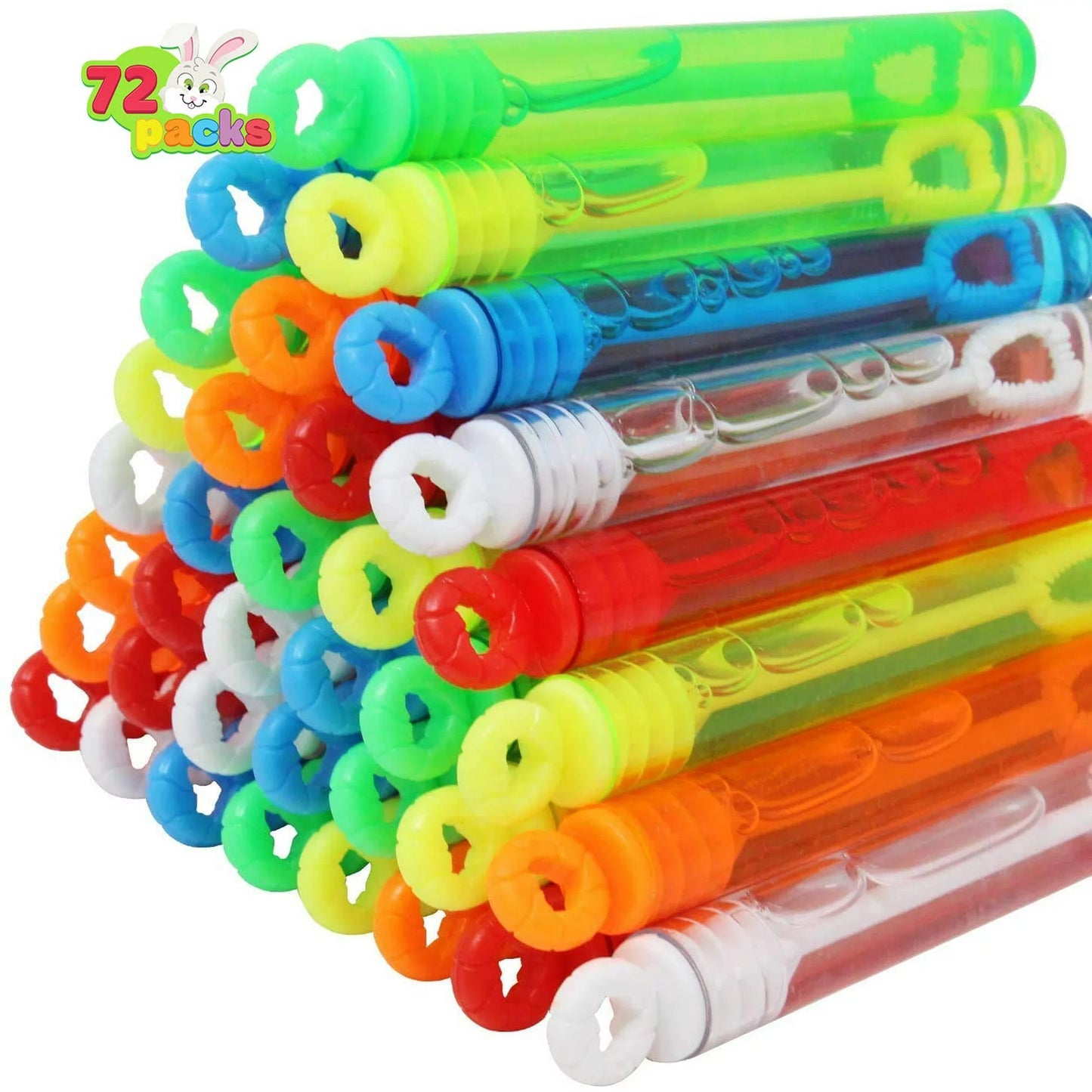 JOYIN 72PCS Mini Bubble Wands Bulk, Summer Toy, Party Favor, Birthdays, Photo Prop Decorations, Gift, Circle & Heart Shapes for Kids