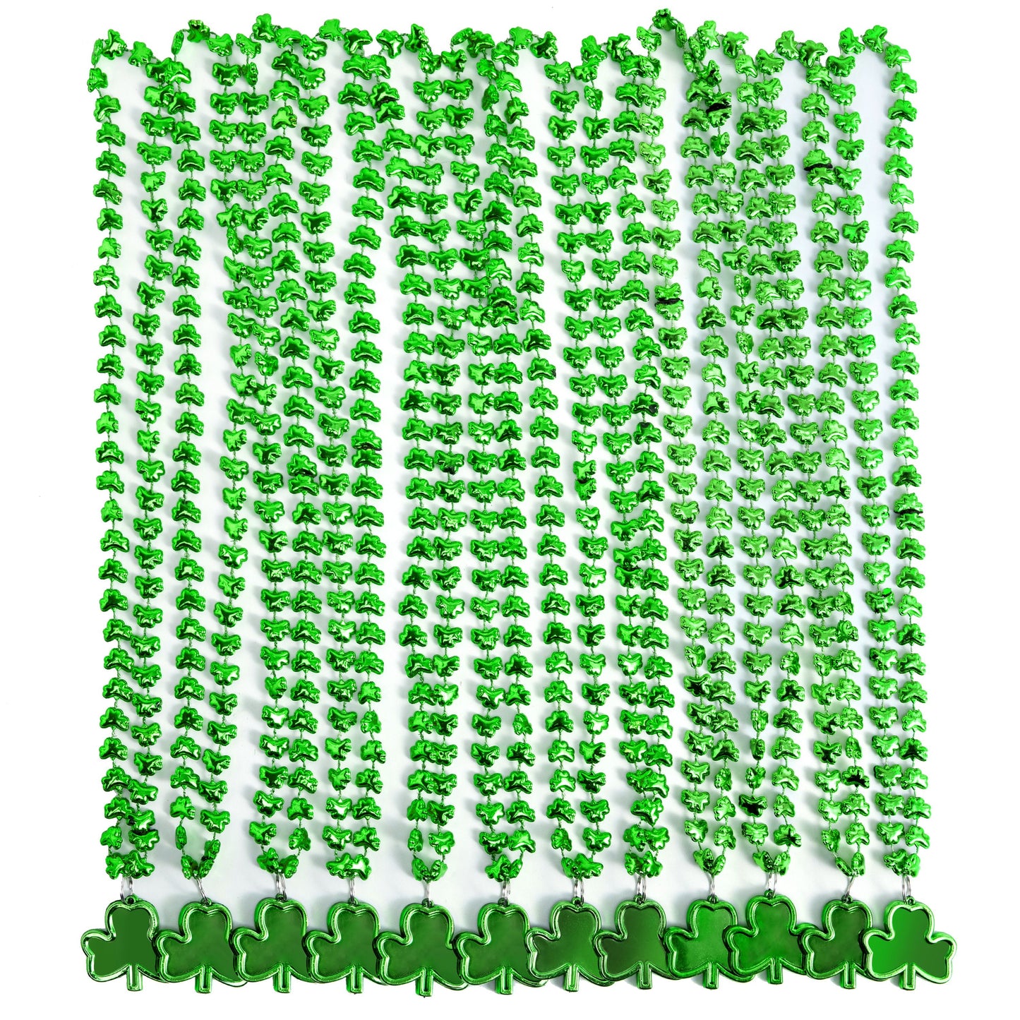 24 Pcs St Patricks Shamrock Necklaces