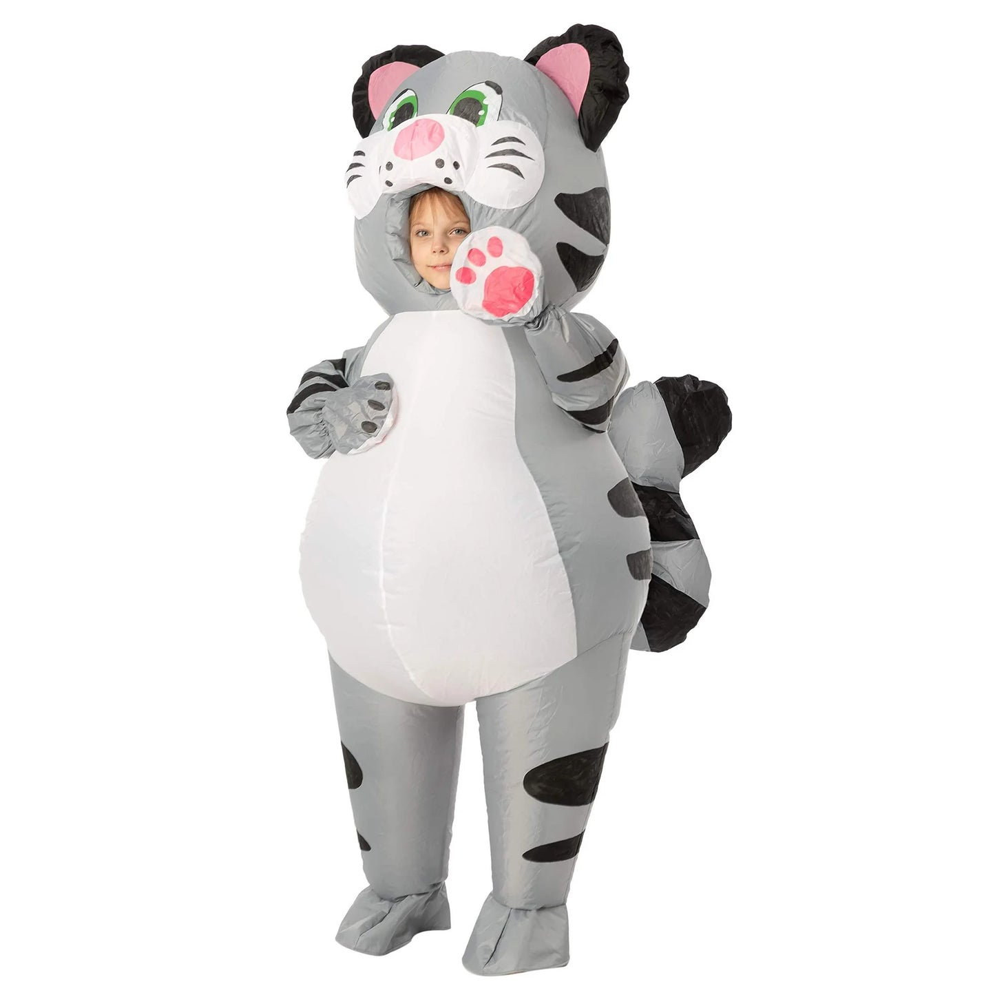 Spooktacular Creations Cat Full Body Inflatable Animal Costume for Child, Unisex Inflatable Costume, kitty for Halloween Halloween, Kitten Role Play,M