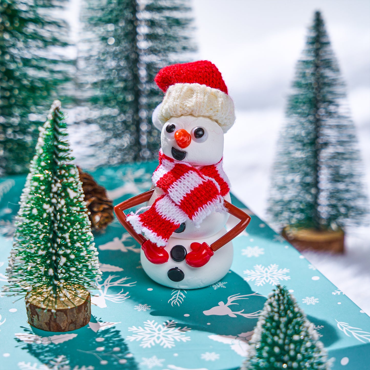 SYNCFUN 3 Pack DIY Snowman Christmas Craft Kit Christmas Build Your Snowman Craft Kit for Xmas Arts and Craft Activities