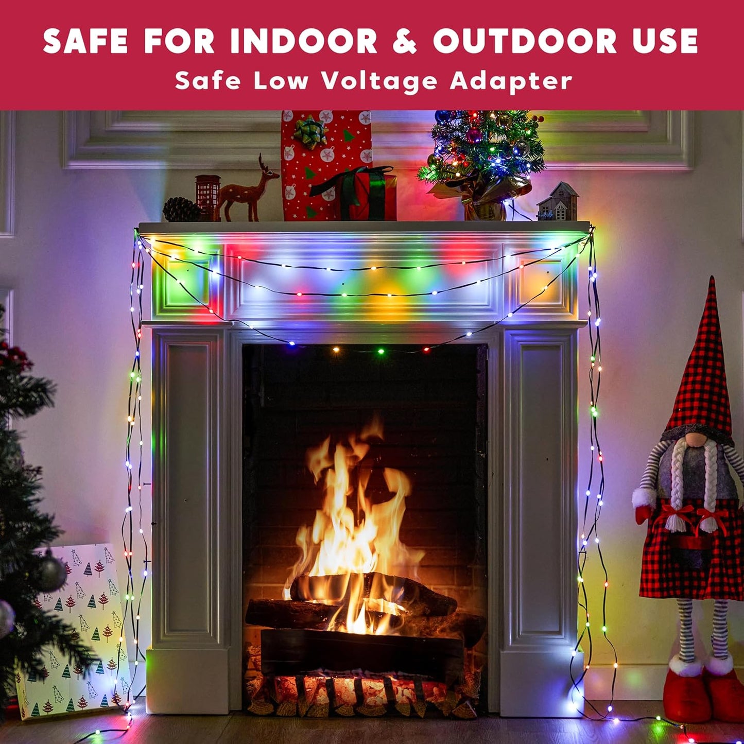 Syncfun 600 Led Christmas Lights,198 FT Christmas Lights with Remote Outdoor Decorations,Christmas Tree Lights with 8 Modes Timer for Holiday Xmas Party