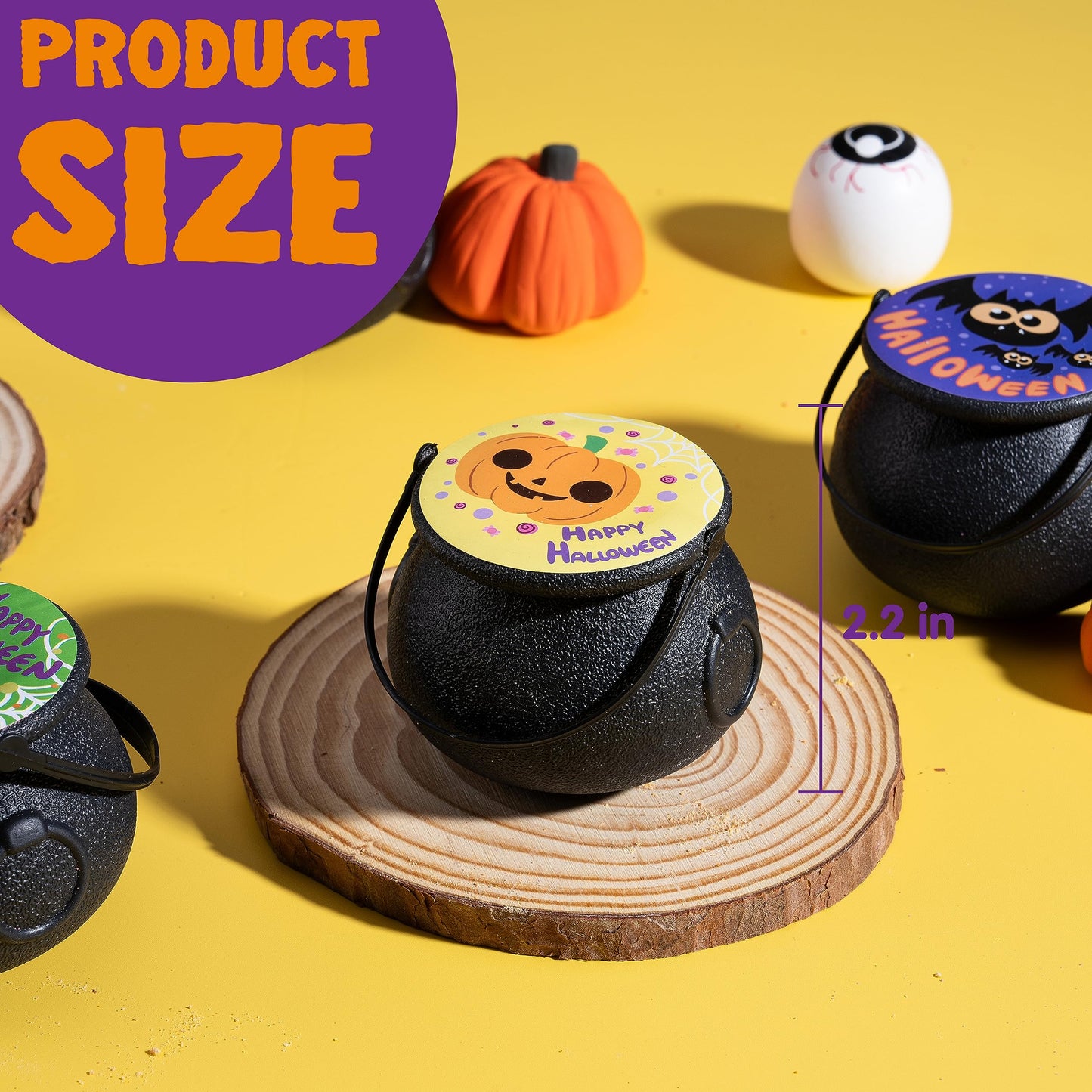 JOYIN 6 Pack Bath Bombs for Kids,Halloween Witch Cauldron with Mochi Squishy Toy for Kids Girls Boys Halloween Toys Halloween Treat Bags Gifts,Halloween Party Favor
