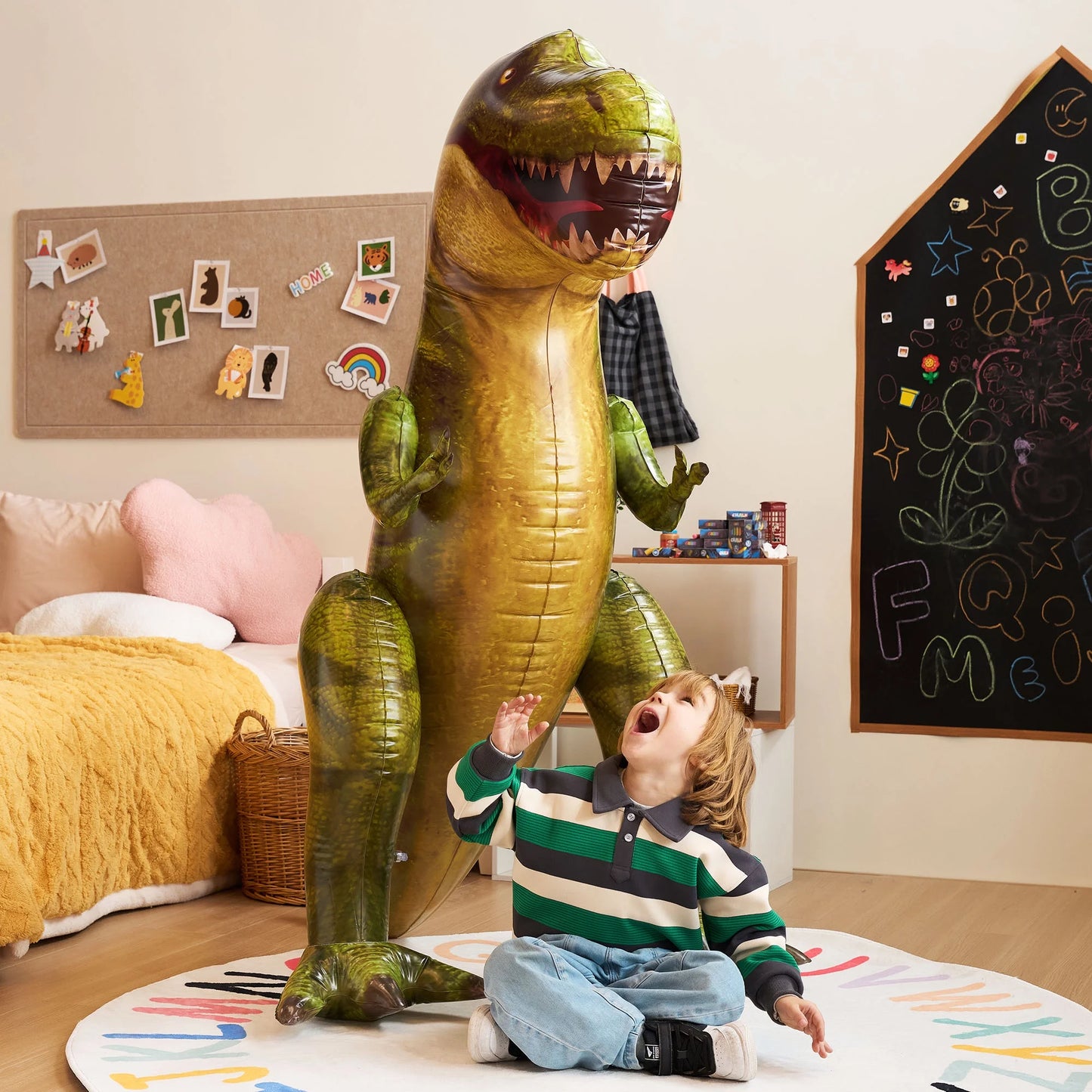JOYIN 62" Giant T-Rex Dinosaur Inflatable for Party Decorations, Birthday Party Gift for Kids and Adults (Over 5Ft. Tall)