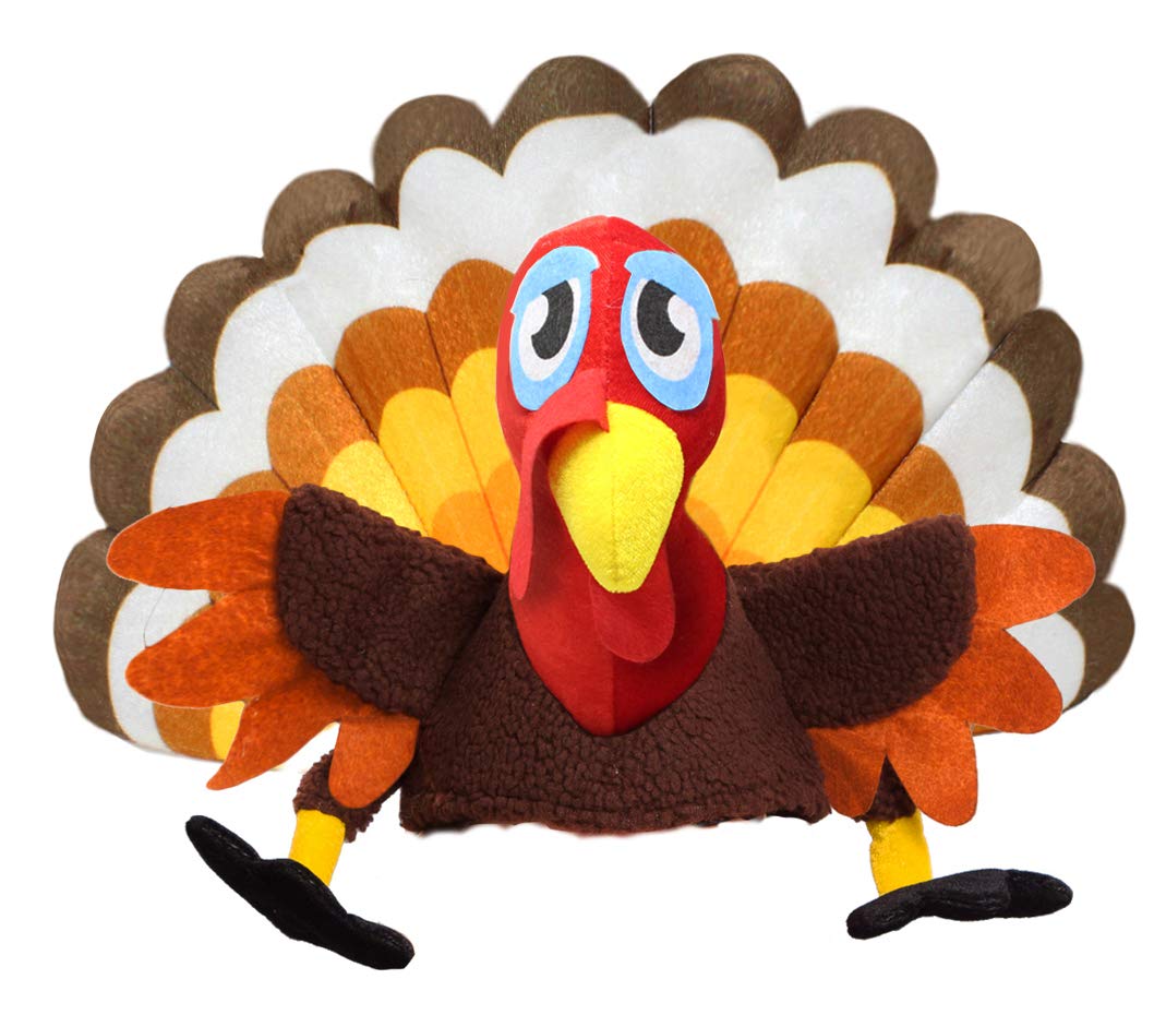 Spooktacular 2 Pack Thanksgiving Turkey Hats Turkey Cap for Thanksgiving Night Event Dress-up Party Role Play Carnival Cosplay Costume Accessories Multi-colores