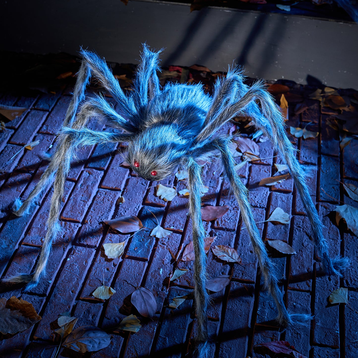 Joyfy 5 FT Giant Spider Halloween Decorations,Scary Spider Halloween Decorations Outdoor Party Decorations Props Halloween Yard Decorations,Gray