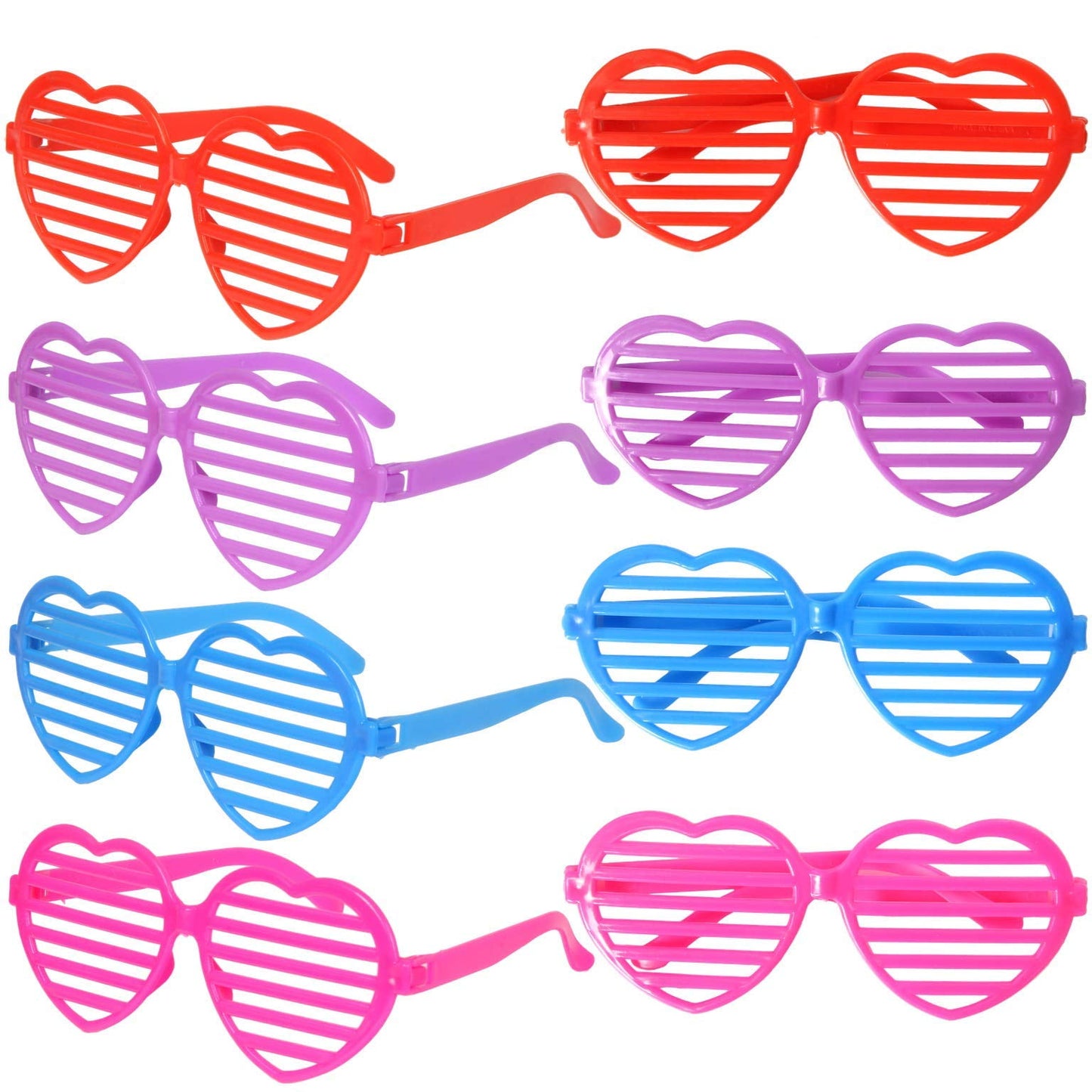 32 Packs Valentines Day Cards with Heart Shaped Glasses for Kids, Valentines Exchange Card Gift Sets for Boys Girls, Valentines Party Favors
