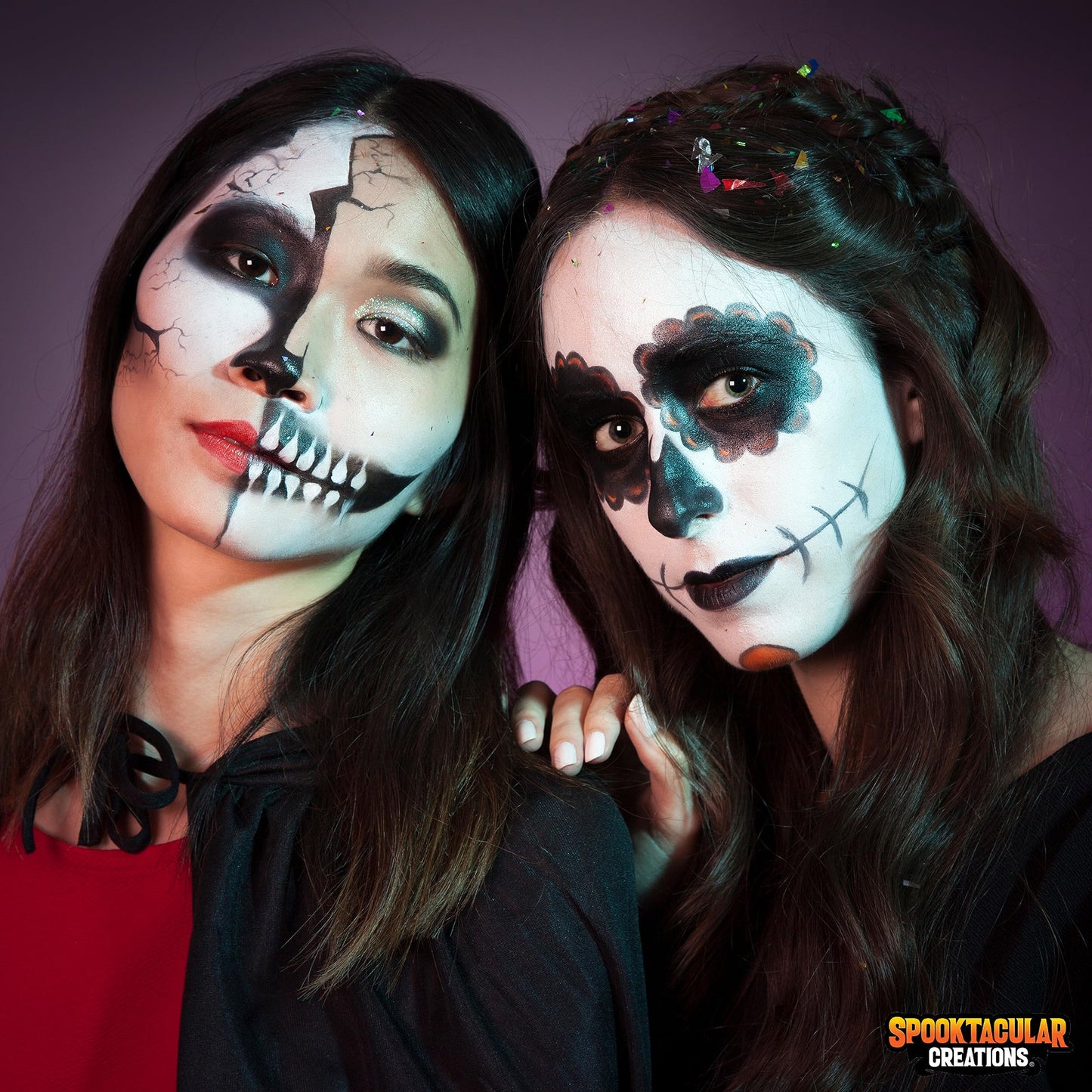 Syncfun 3 Colors Halloween Makeup Palette,Halloween Face Painting Kit SFX Makeup for Joker Zombie Vampire Skeleton Cosplay for Adult Kids