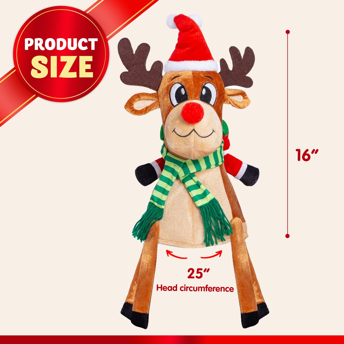 SYNCFUN Christmas Hat,Funny Hat Novelty Santa Hat Crazy Hats Reindeer Hat Christmas Party Cute Accessories