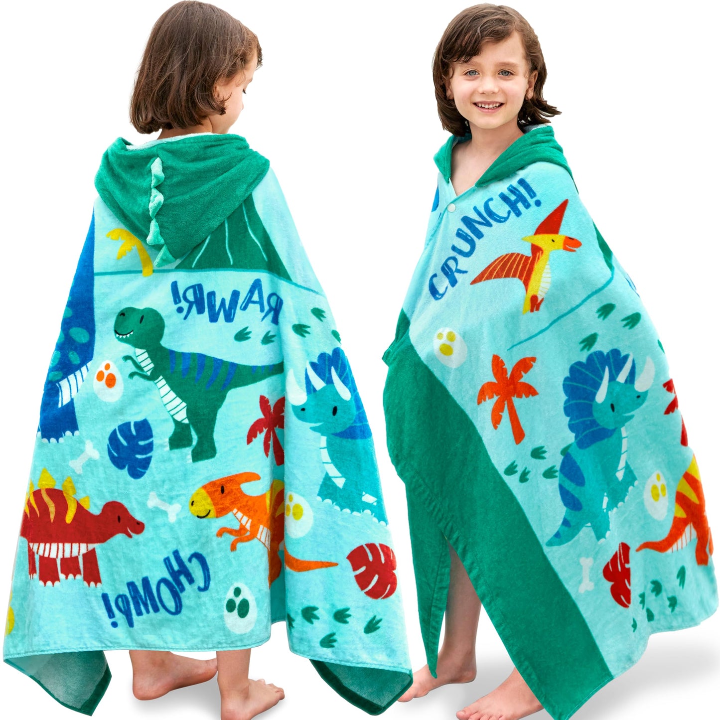 Joyfy Kids Beach Towels with Hood Ages 3-10,30x30 for Beach Pool,Unicorn Bath Towel Poncho Absorbent Quick Dry Soft Microfiber