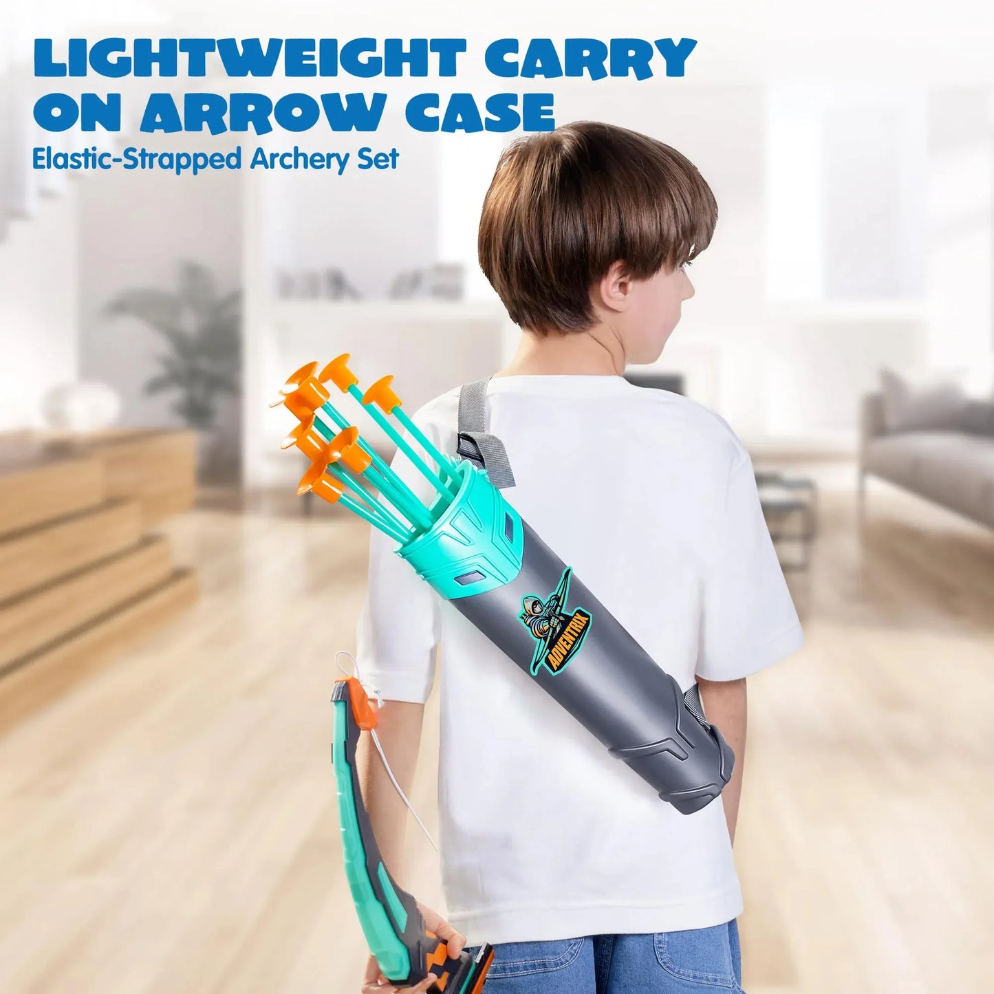 Syncfun kids bow and arrow set, LED Light Up Archery Toy Set with 9 Suction Cup Arrows, Target & Arrow Case, Indoor and Outdoor Hunting Play Gift Toys for Kids, Boys & Girls Ages 3-12