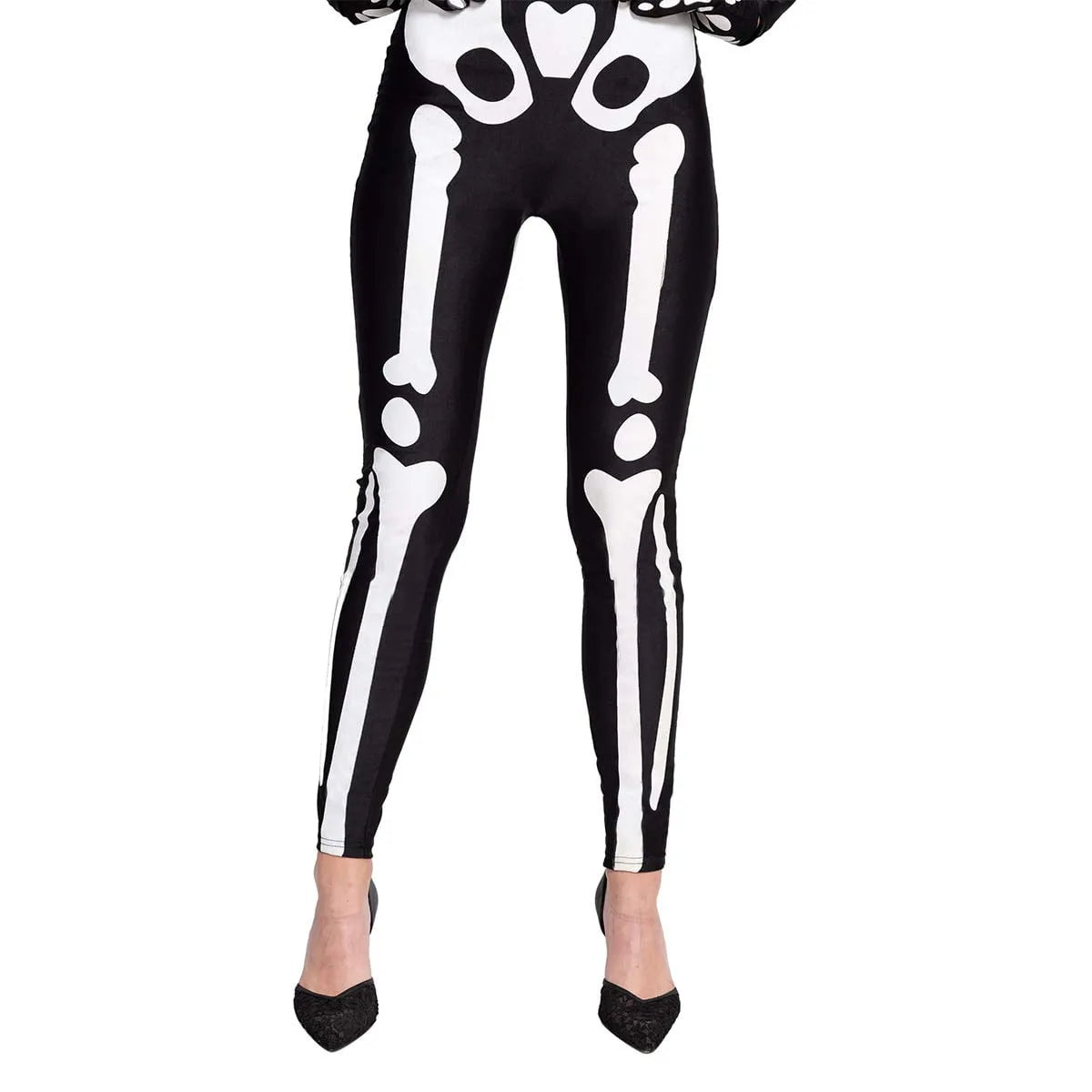 Syncfun Skeleton Bodysuit for Women Halloween with Glow Patterns and Matching Skeleton Gloves
