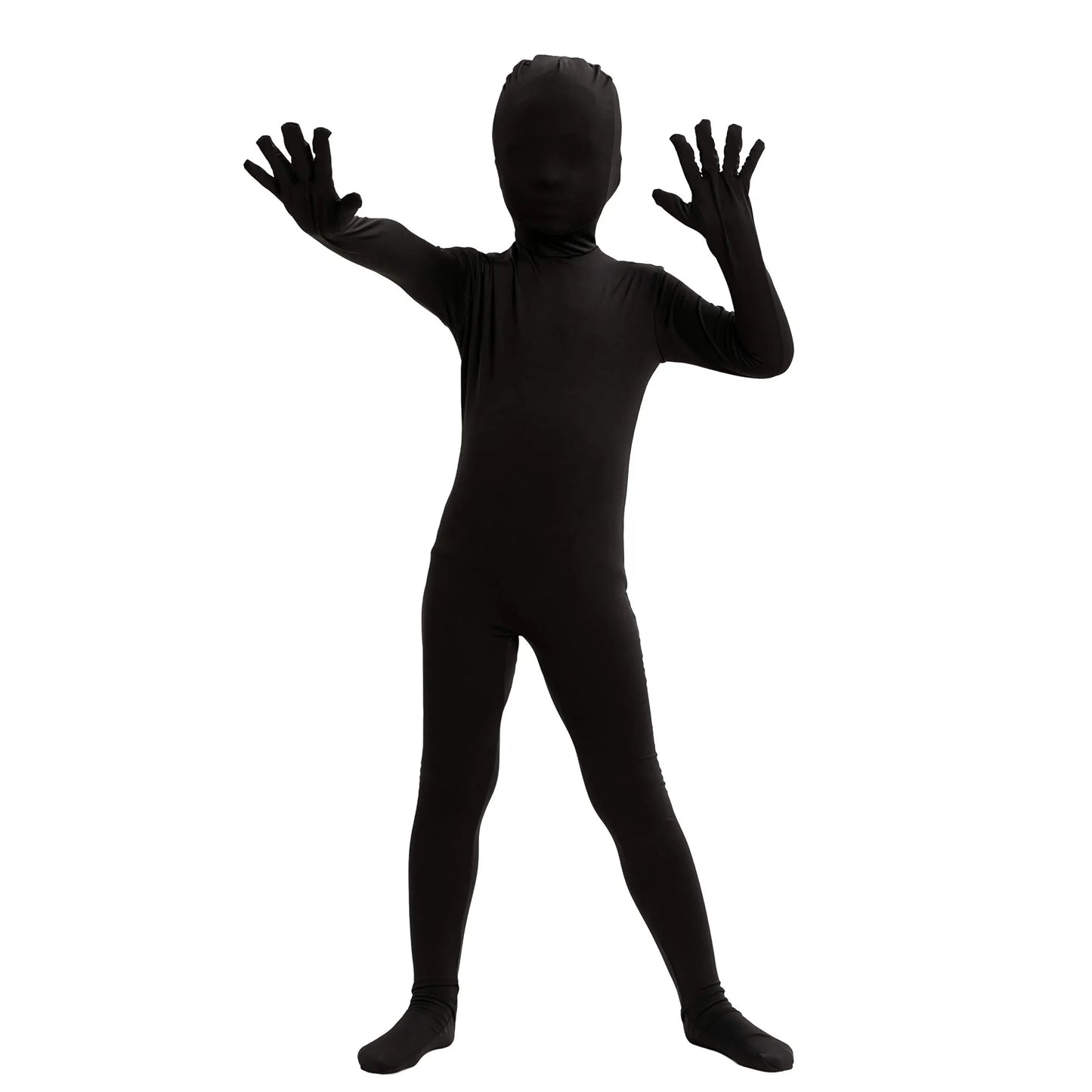 Syncfun Black Shadow Demon Costume for Kids, Full Bodysuit Skin Costume for Toddlers Halloween Party Fancy Dress Up Age up to 12 Years