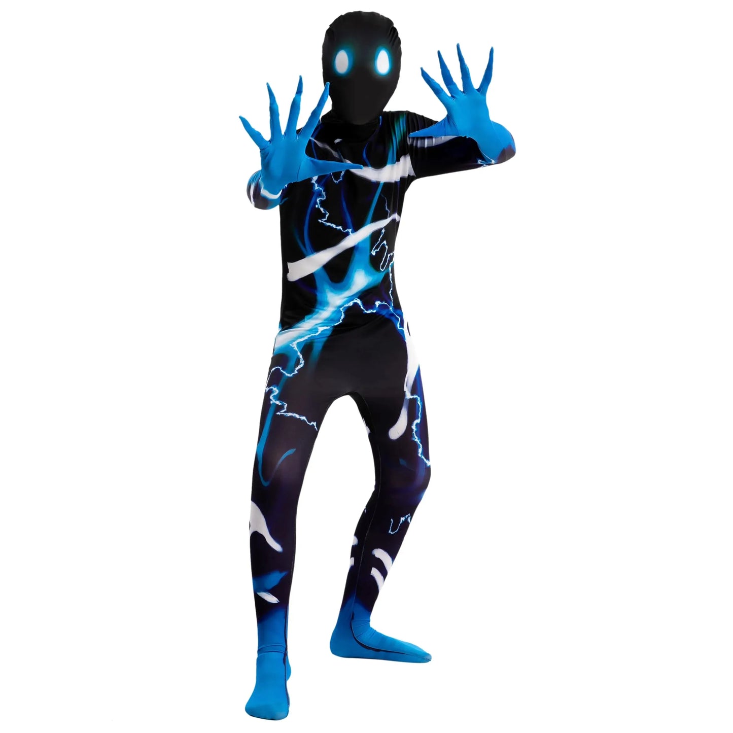 Syncfun Scary Demon Halloween Costume for Kids, Slenderman Skin Bodysuit Skinsuit for Boys Girls Halloween Dress up Party Age up to 12 Years