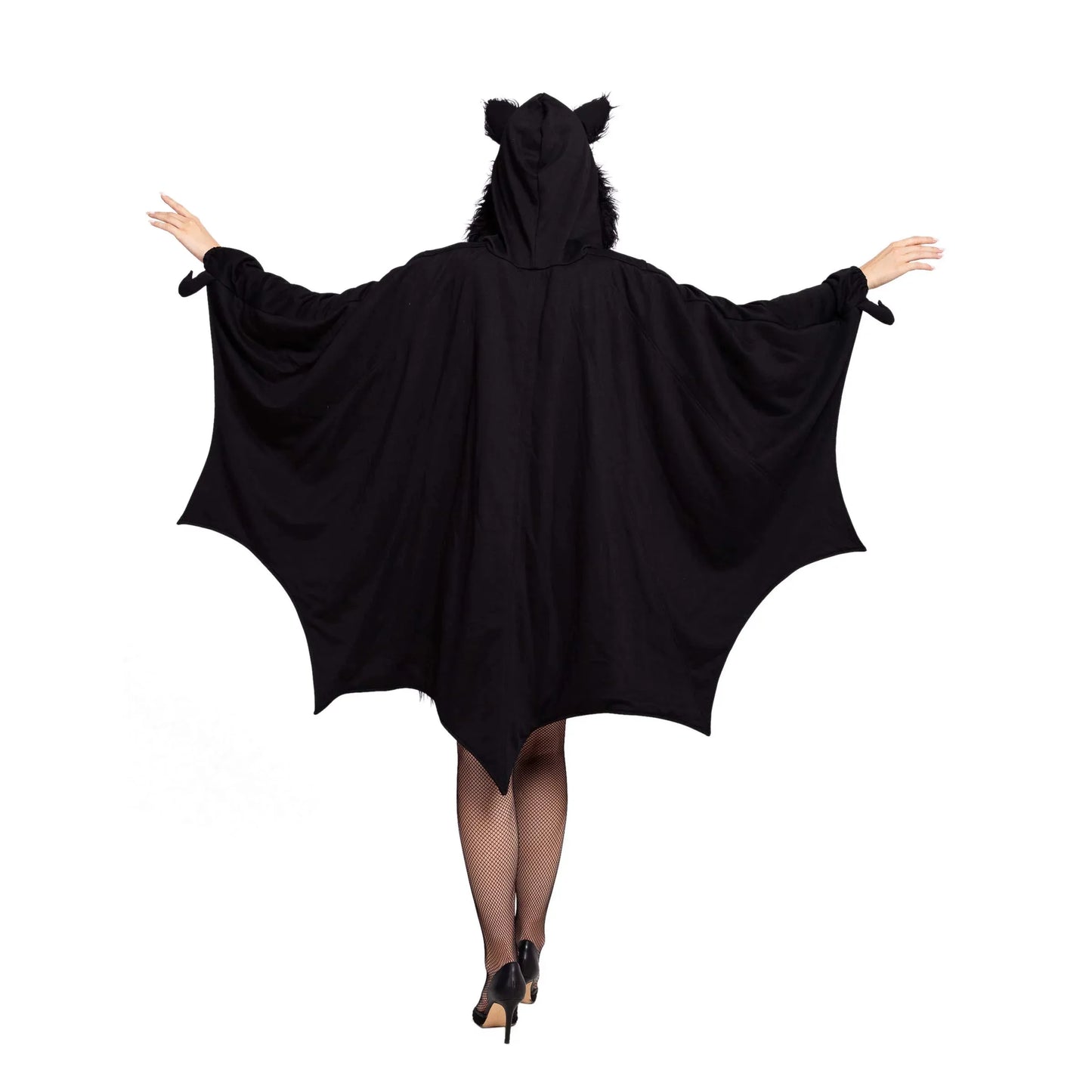 Syncfun Black Bat Costume Adult Women, Halloween Hoodie Costume Bat Winged, M