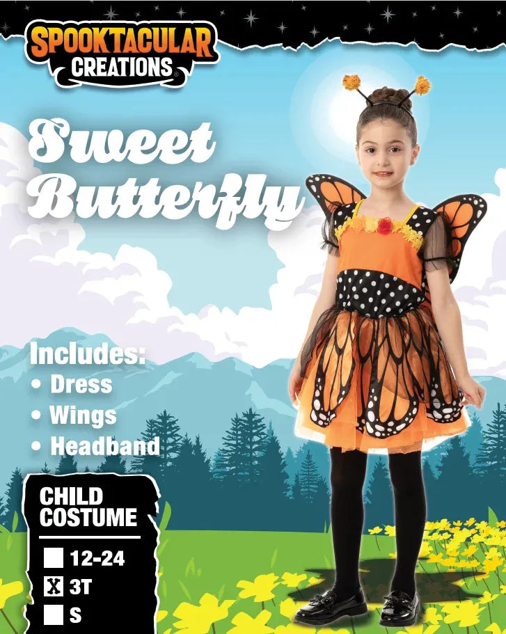 Syncfun Butterfly Costume for Kids Girls, Halloween Fairy Princess Costume for Toddler Child