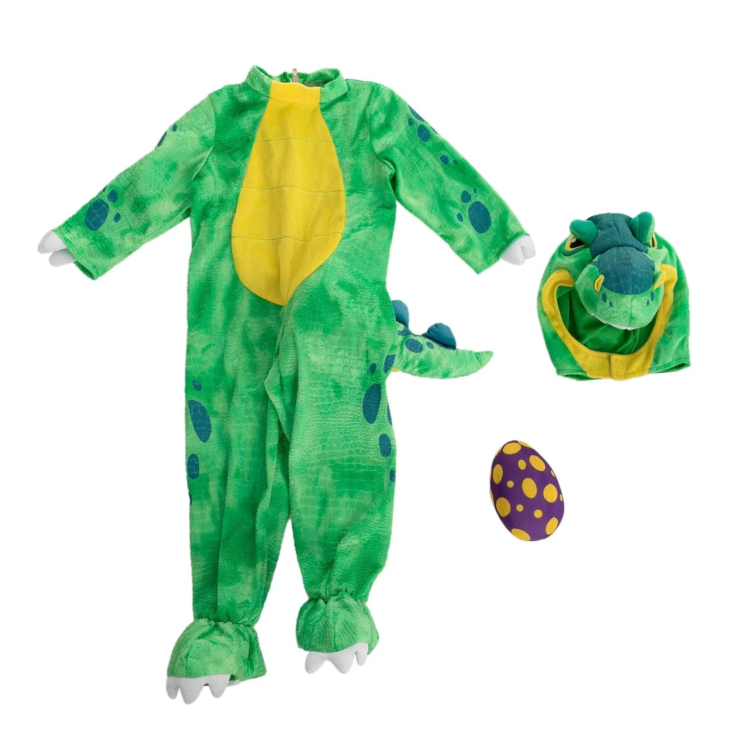 Syncfun T-Rex Costume for Baby, Dinosaur Jumpsuit w/Egg Costume for Toddler and Kids Halloween Party Dress-up 2 5 7 Years