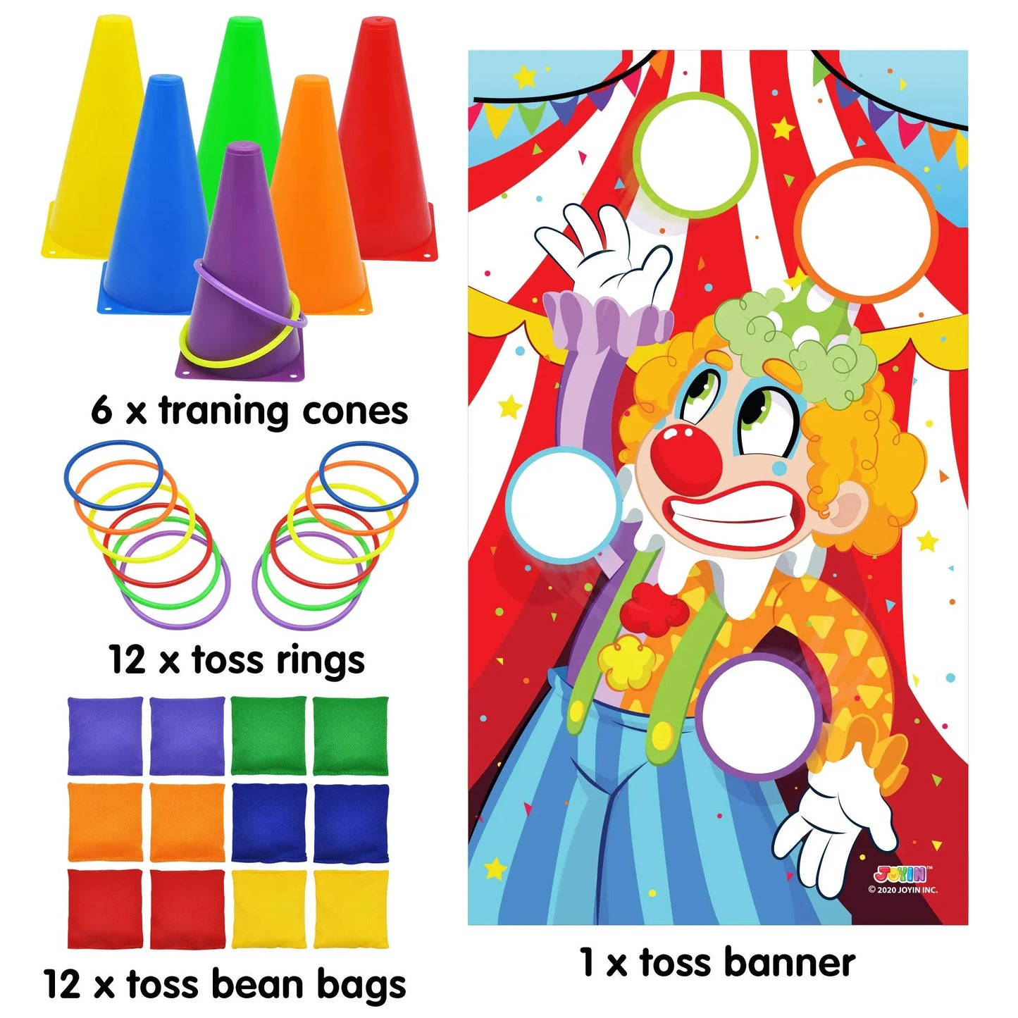 Joyfy 31 Pcs Carnival Games, Ring Toss Games for Kids Indoor Outdoor Play , Family Fun Party Games