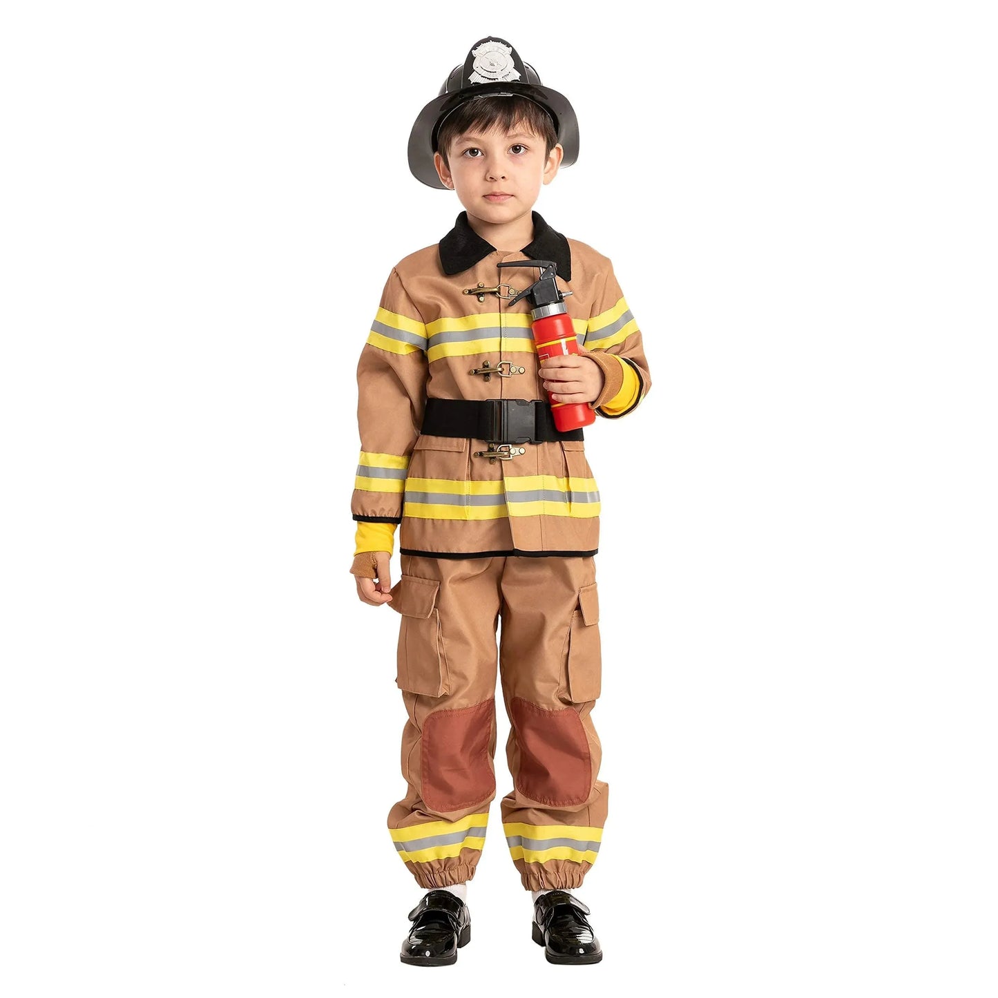 Syncfun Kids Fireman Costume, Firefighter Costume for Toddler Halloween Party Dress Up 3-7 Years
