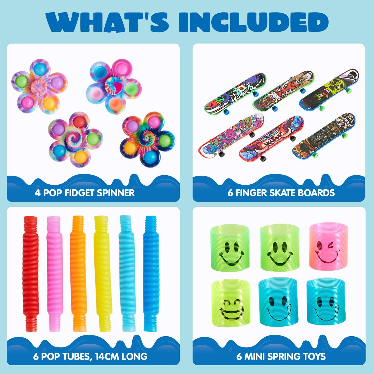 SYNCFUN 60 Pcs Party Favors, Popular Fidget Toys Birthday Goodie Bags Fillers for Kids Pinata Stuffers