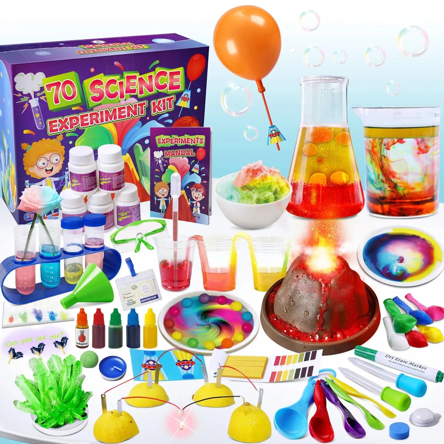 Syncfun 70 Lab Experiments Science Kits for Kids, STEM Activities Educational Scientist Toys，Birthday Gifts for Boys and Girls 5-12