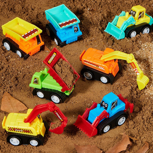 12 Piece Pull Back City Cars and Trucks Toy Vehicles Set