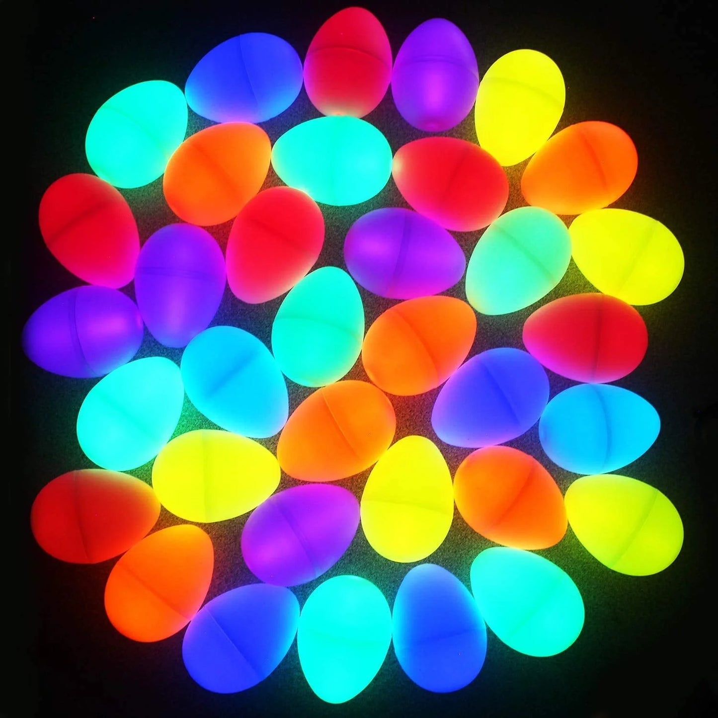 144 Easter Glow Eggs & 288 Mini Glow Sticks, Glow-in-the-dark Easter Basket Stuffing Gifts for Kids