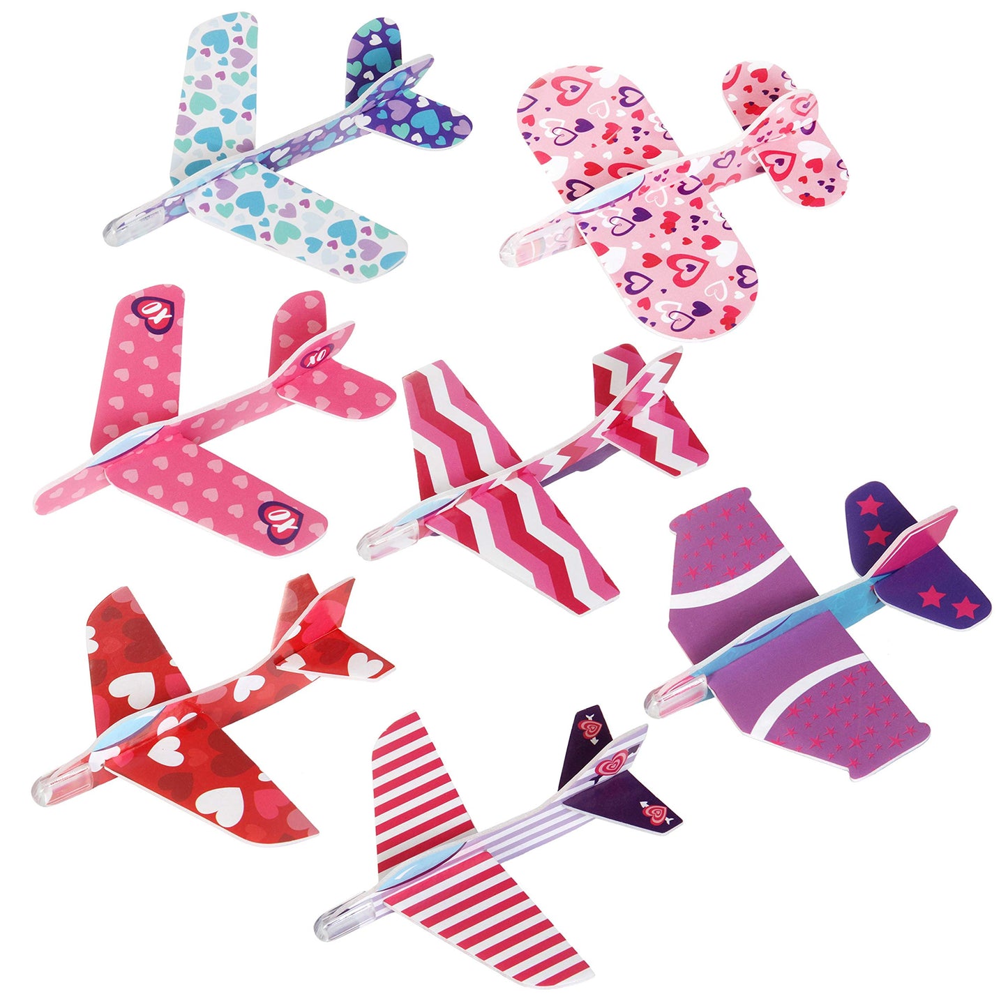 28 Packs Valentines Day Foam Airplanes Cards with Boxes for Kids Boys, Valentines School Classroom Exchange Cards Gifts