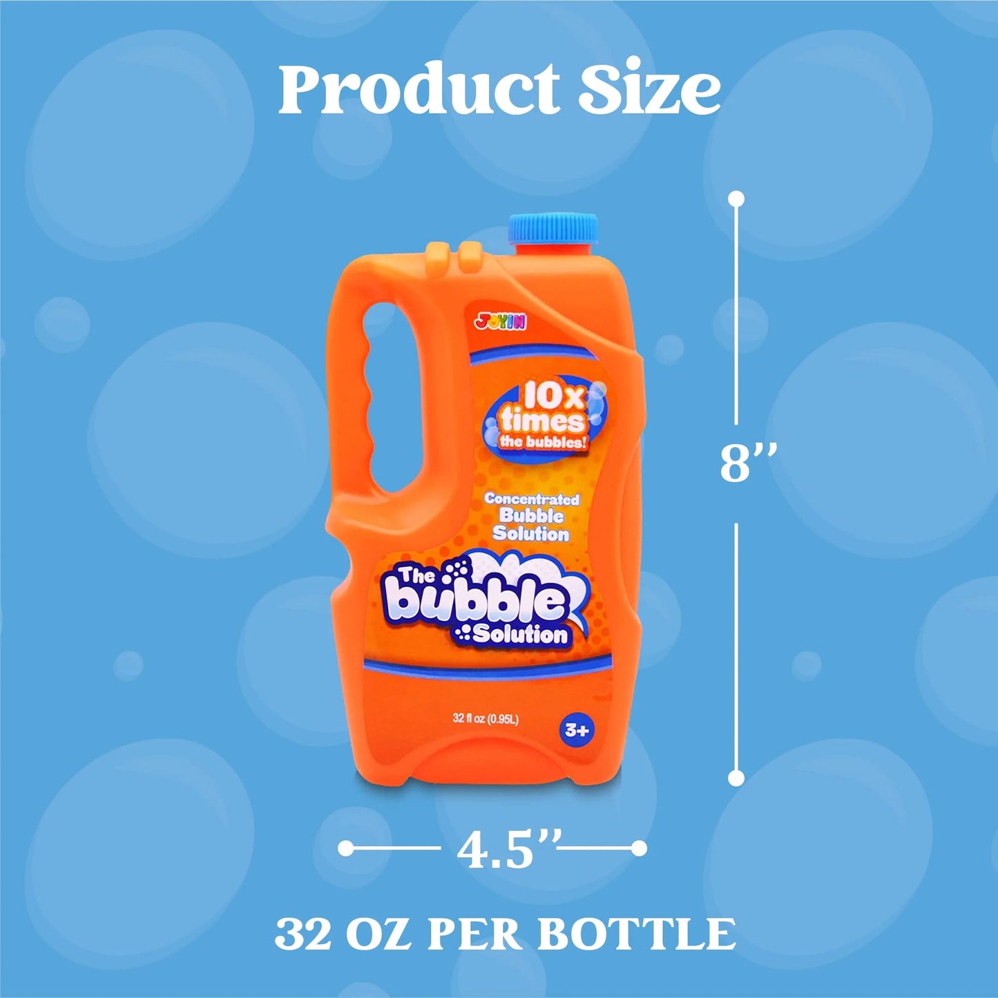 2 Bottles Refill Bubbles Solutions 64 oz (up to 5 Gallon) Concentrated Big Bubble Solution for Bubble Machine, Gun, Wand Refill Fluid Summer, Easter Toys(Orange+Blue)