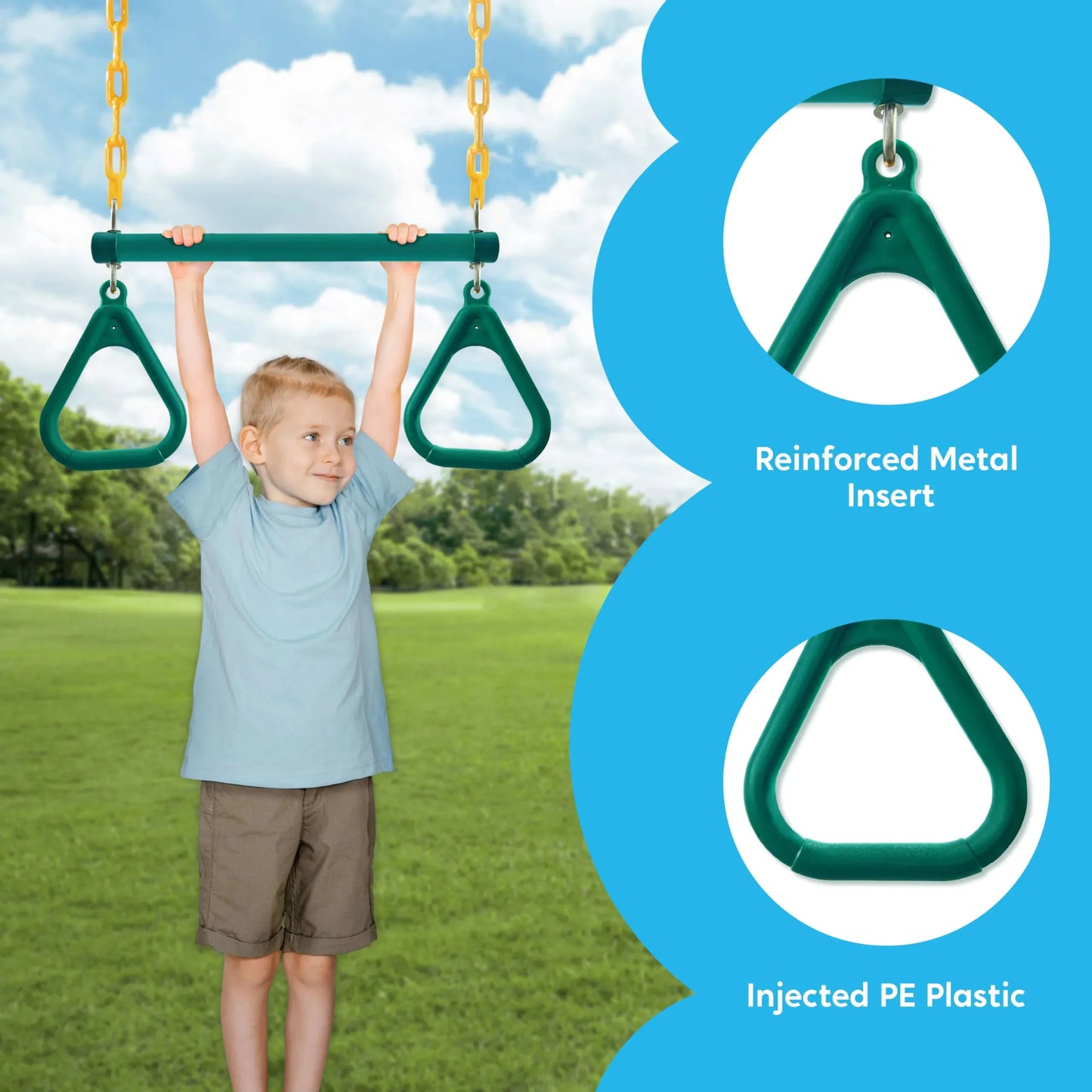 Syncfun 3 Pack Assorted Kids Swing Set, Heavy Duty Swing Set Accessories Replacement for Adult Outdoor ,Backyard