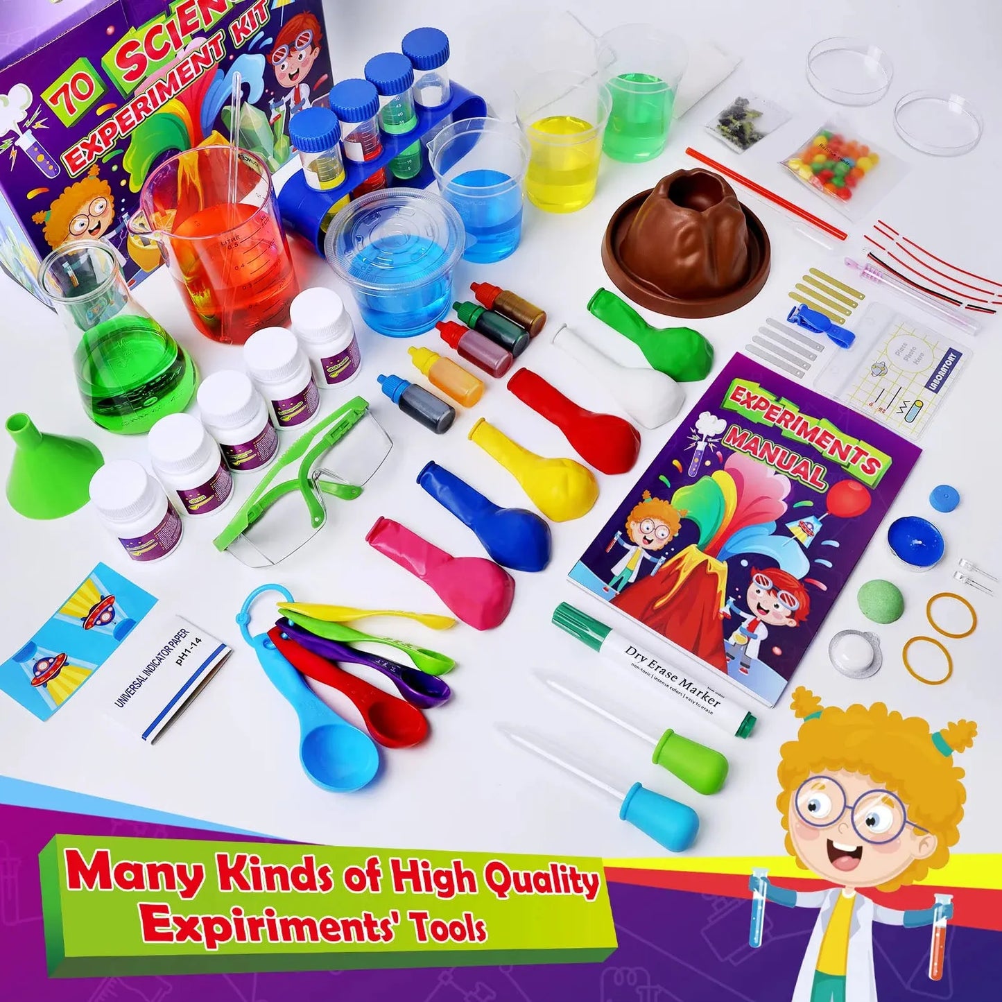 Syncfun 70 Lab Experiments Science Kits for Kids, STEM Activities Educational Scientist Toys，Birthday Gifts for Boys and Girls 5-12