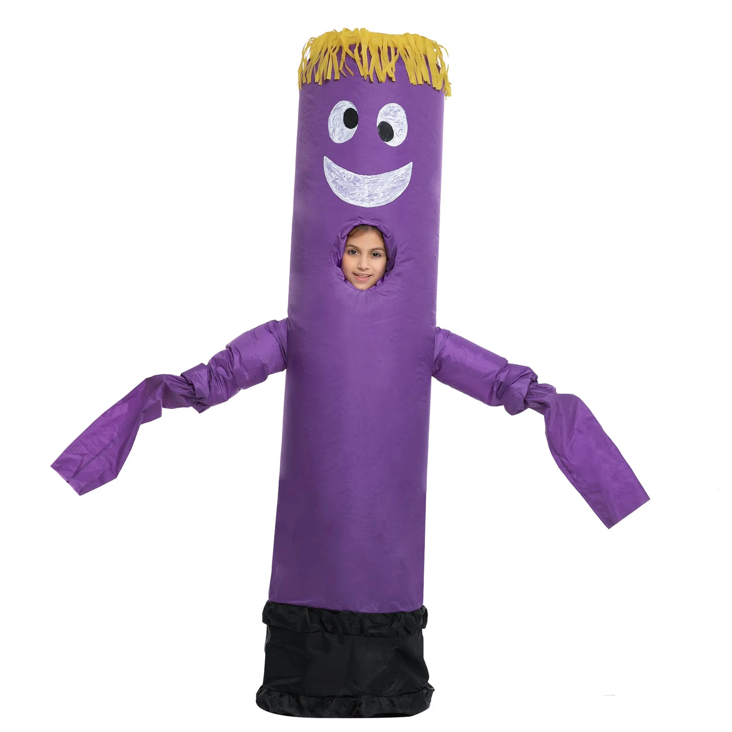 Syncfun Inflatable Halloween Costume for Kids,Inflatable Tube waving arms and dancing,Full Body Dress UP (Purple)