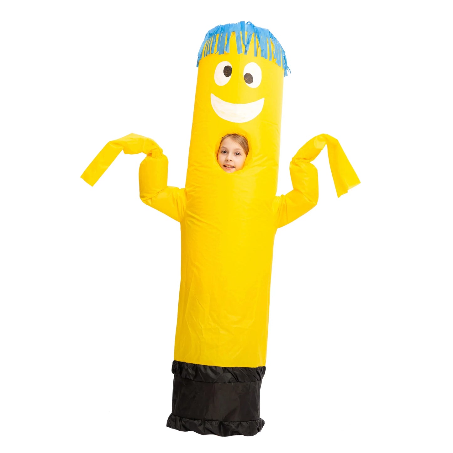 Syncfun Inflatable Halloween Costume for Child, Inflatable Tube waving arms and dancing, Full Body Dress UP (Yellow)