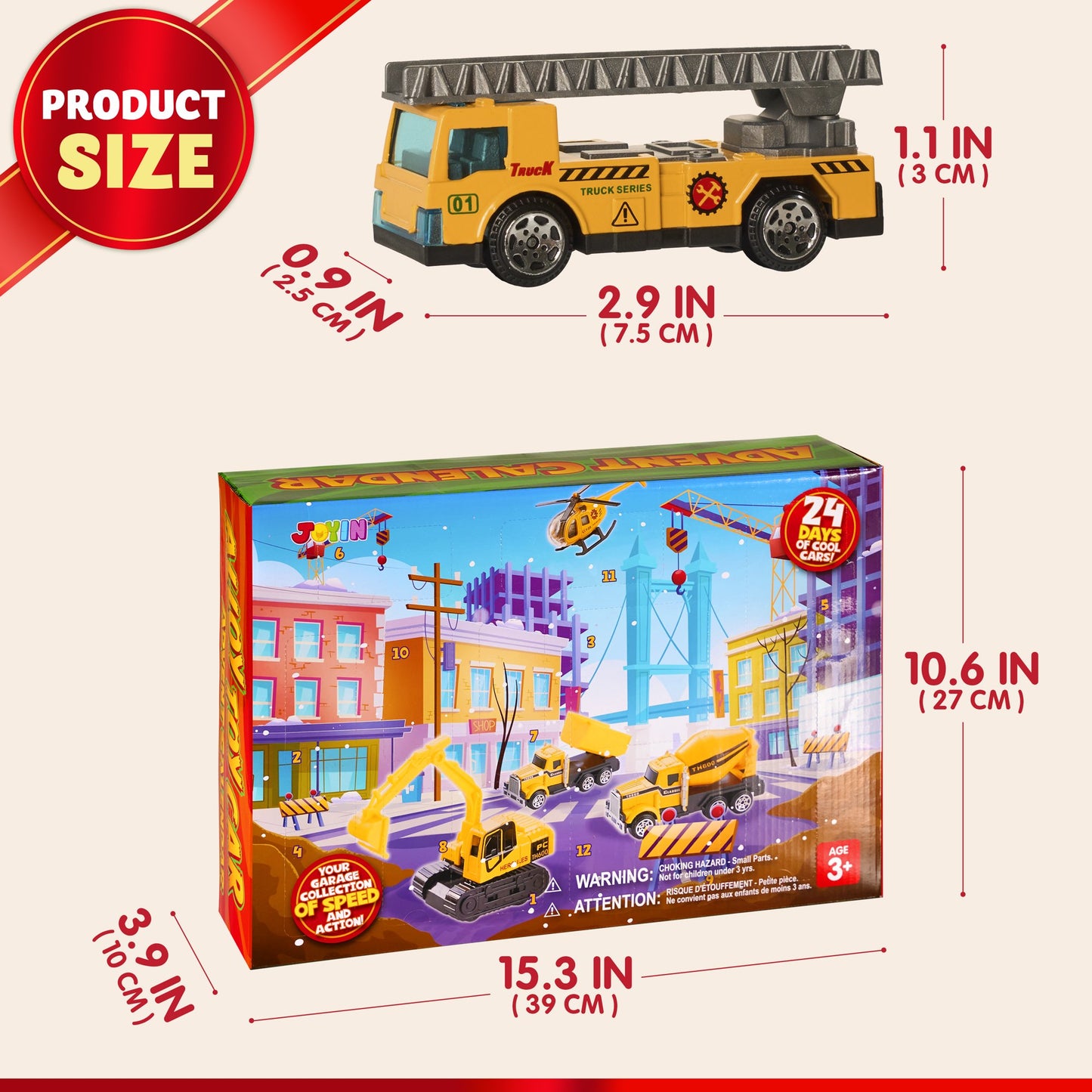 Alloy Construction Engineering Vehicle Advent Calendar
