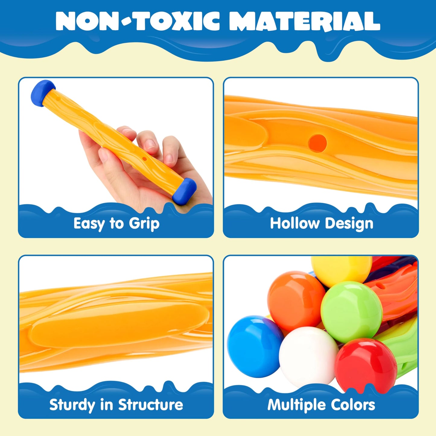 Syncfun Diving Sticks Pool Toys, 8 Pcs Underwater Training Pool Dive Stick for Kids, Colorful Swimming Toy Sinking Throwing Sticks for Kids Gifts Summer Swim Training Water Fun Pool Games(Sticks)