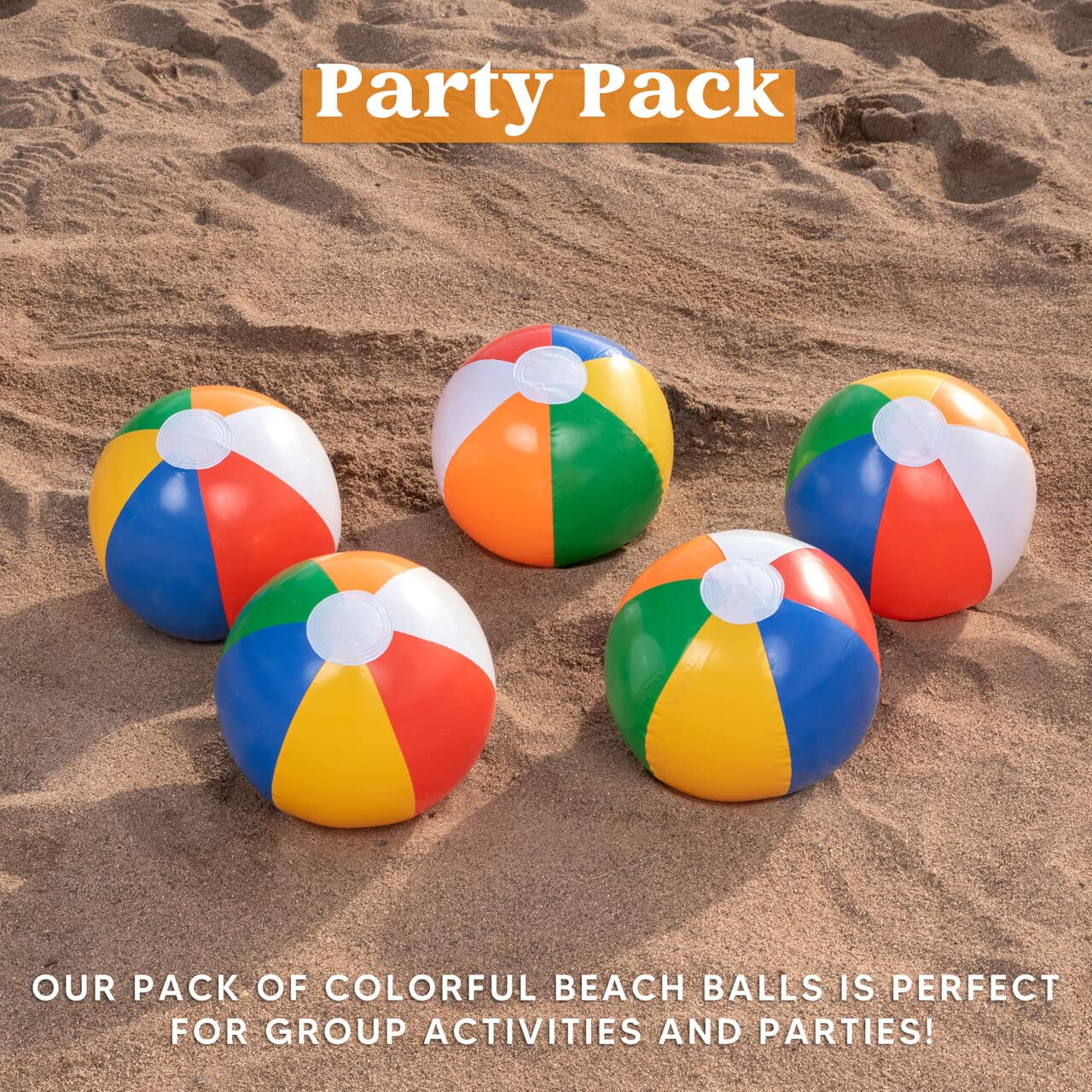JOYFY 12 Pcs Inflatable Beach Balls,16" Large Rainbow Beach Balls Bulk for Pool Parties,Summer Beach Pool Party Toys for Kids and Adults