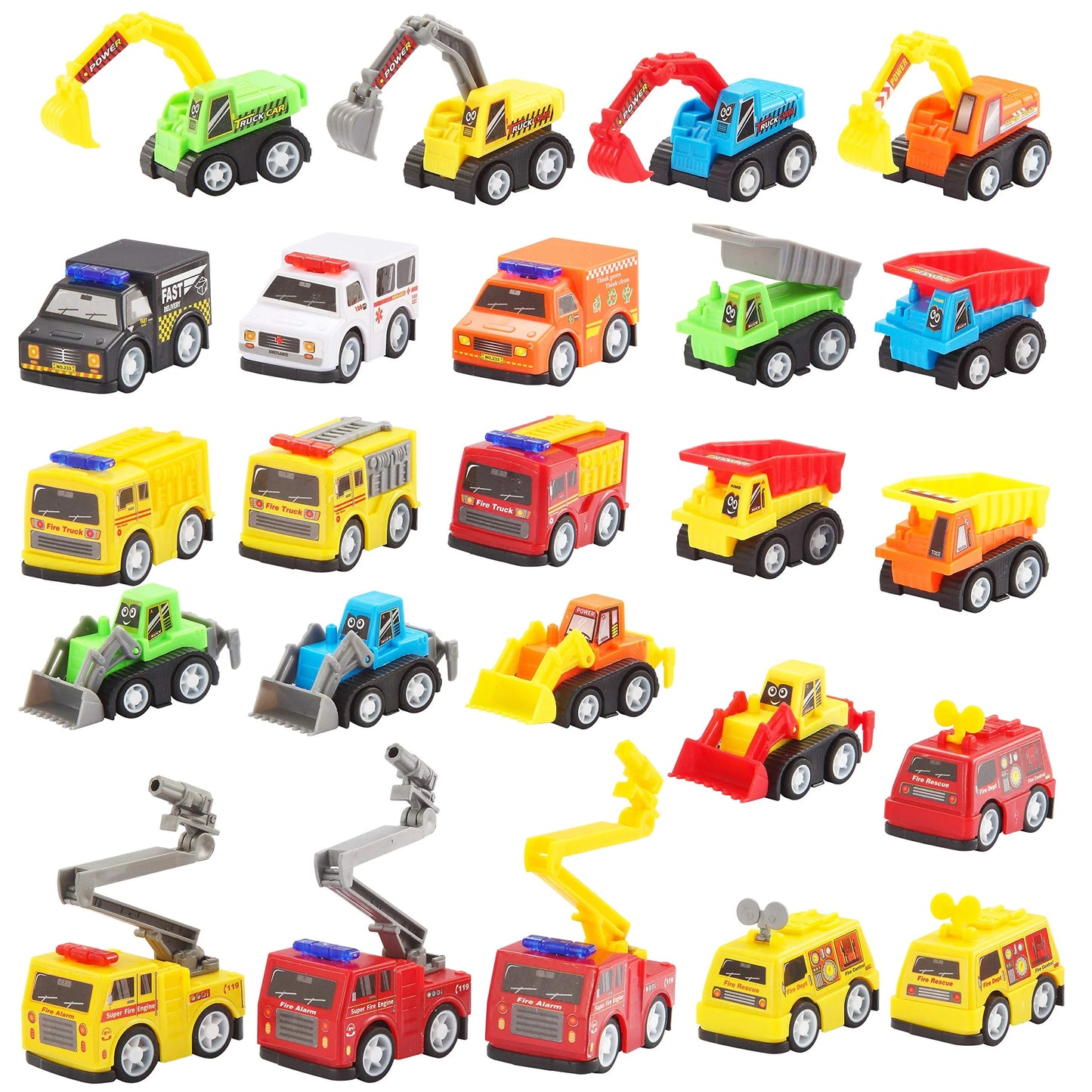 48 Pcs Prefilled Easter Eggs Set (24 Cars and 24 Eggs),Easter Eggs with Toys Inside,Birthday Party Favors for Boys and Girls Over 3