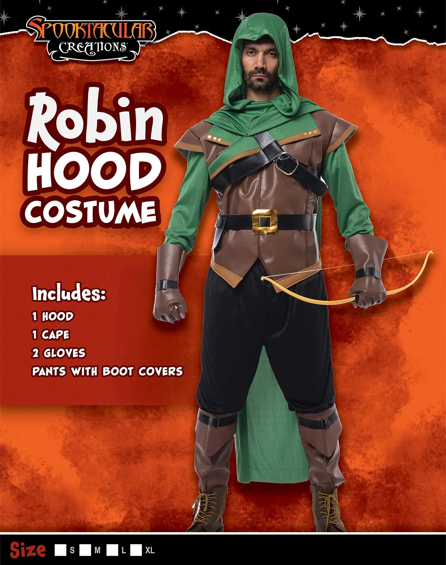 Syncfun Renaissance Robin Hood for Men Costume Set Made of Leather for Halloween Dress Up Party, Large