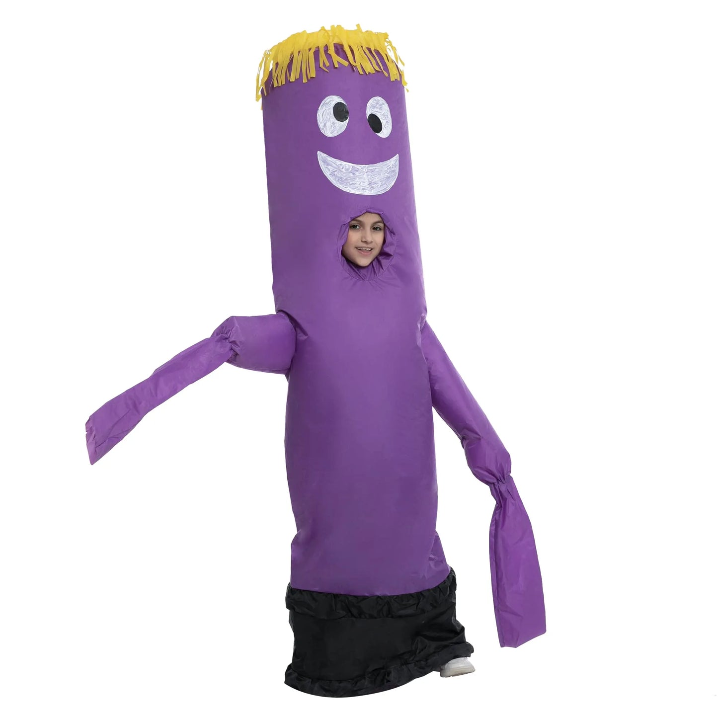 Syncfun Inflatable Halloween Costume for Kids,Inflatable Tube waving arms and dancing,Full Body Dress UP (Purple)