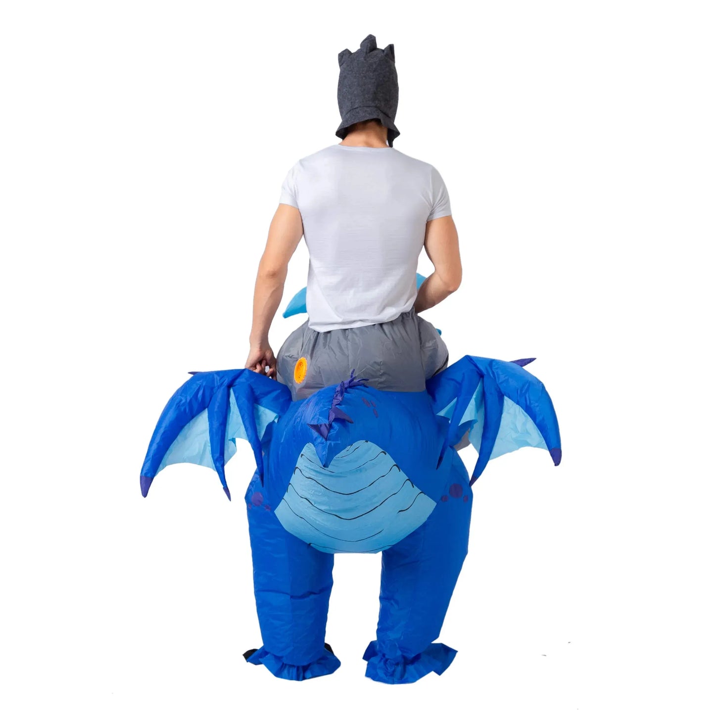 Syncfun Inflatable Costume Riding a Fire or Ice Dragon Air Blow-up Halloween Costume for Adult& Younth