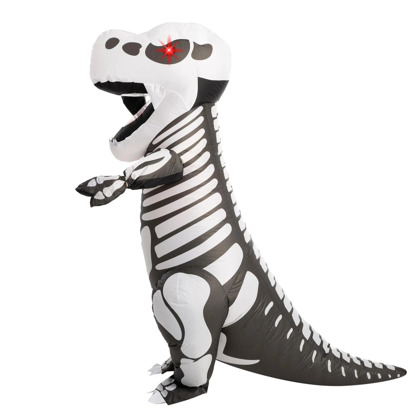 Syncfun Halloween Inflatable Costume for Adults,with Red LED Light Eyes,Air Blow-up Skeleton Dinosaur Dress Up Unisex Cosplay Costume