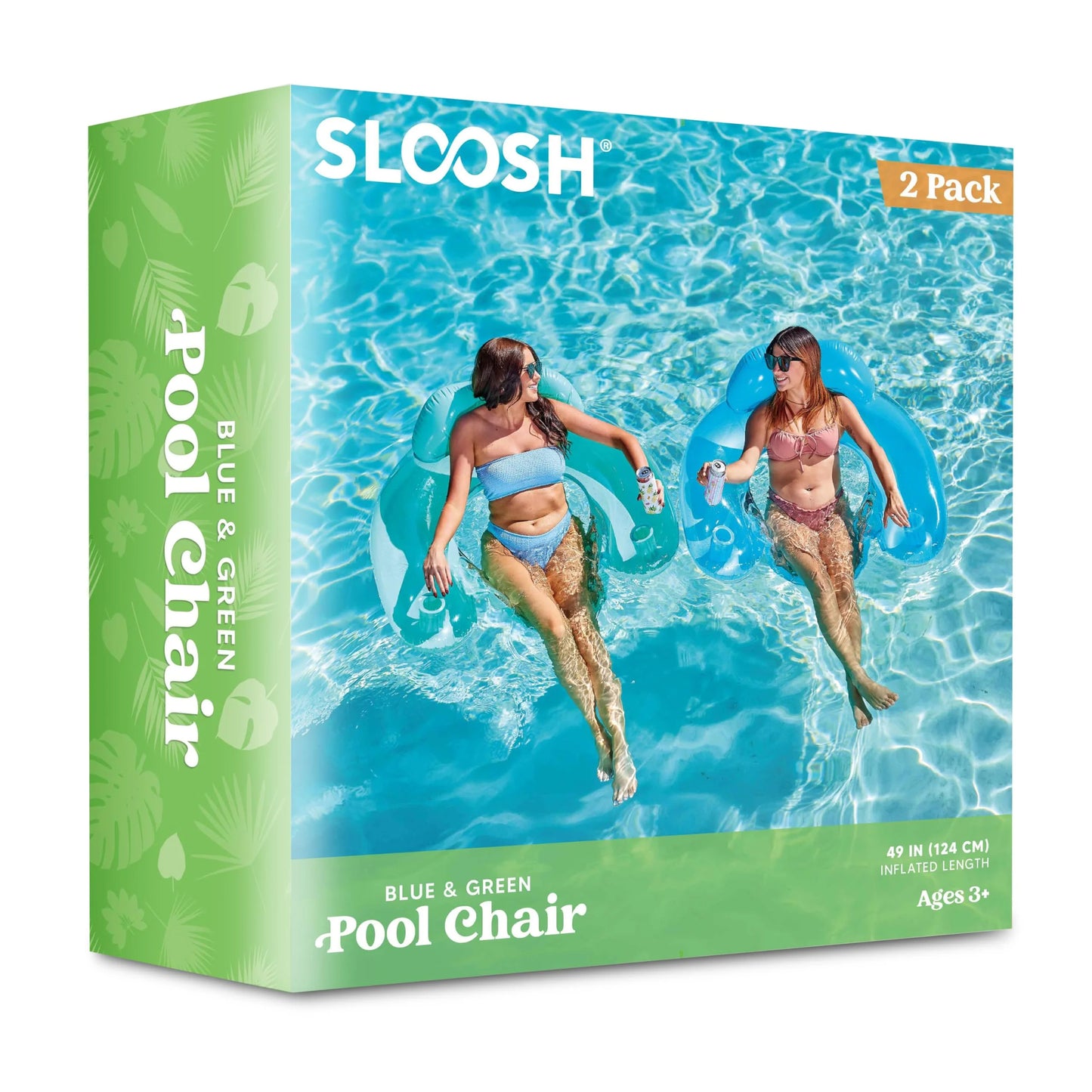 Inflatable Pool Floats for Adults, 2 Packs Pool Chairs with Cup Holders,Blow up Floating Pool Floats Chair,Pool Floaties for Adults Swimming Pool Party Summer Water Fun