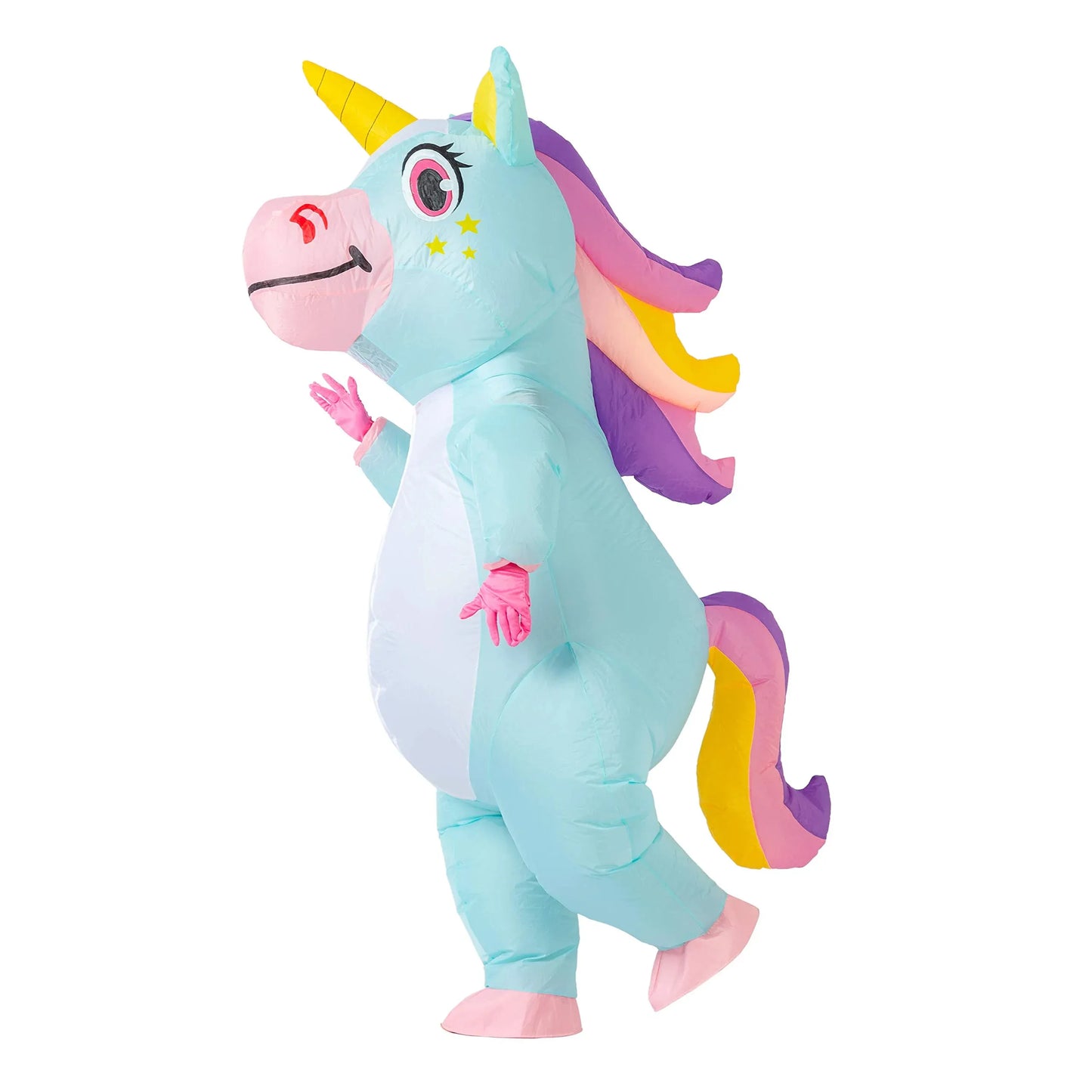 Syncfun Inflatable Costume for Adults,Full Body Blue Unicorn Inflatable Halloween Costume